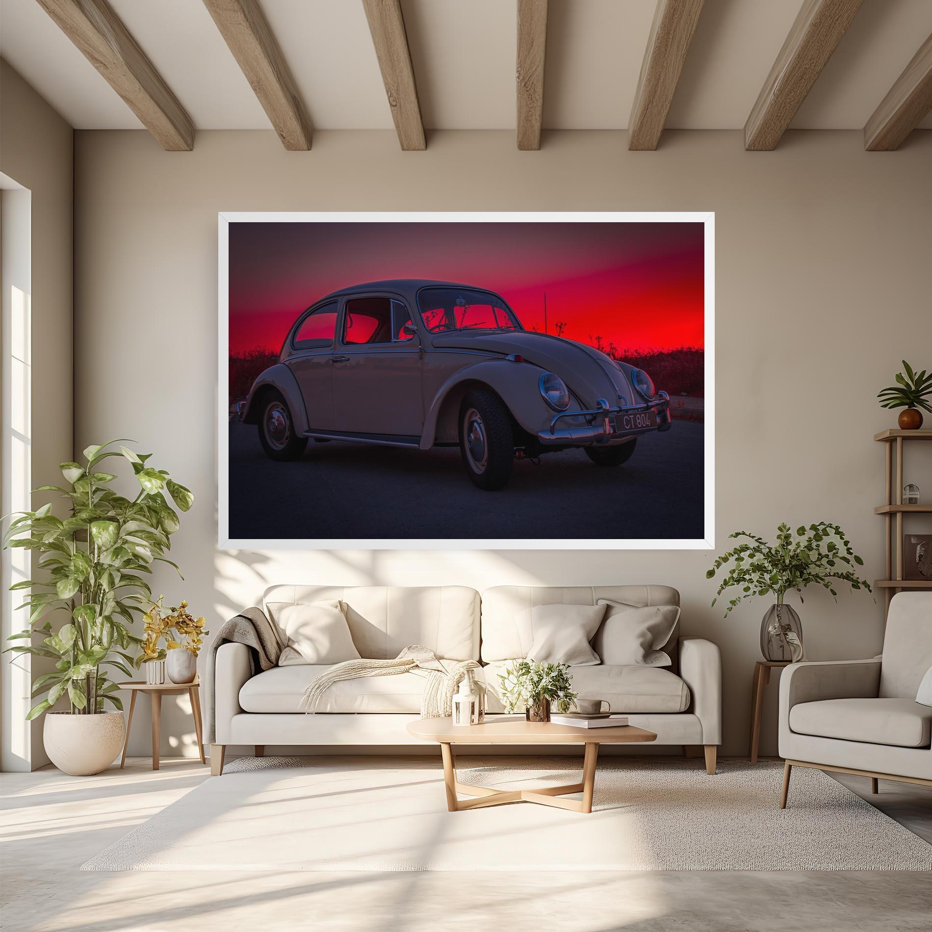 Tablou Canvas Old Car Sunset mockup 6