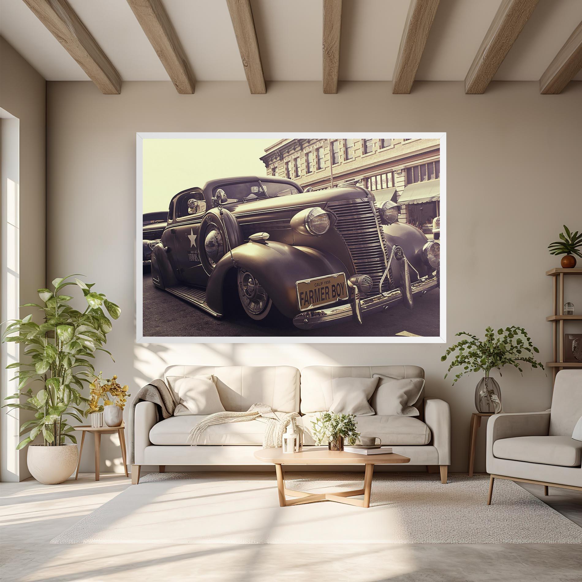 Tablou Canvas Old Classic Car mockup 6
