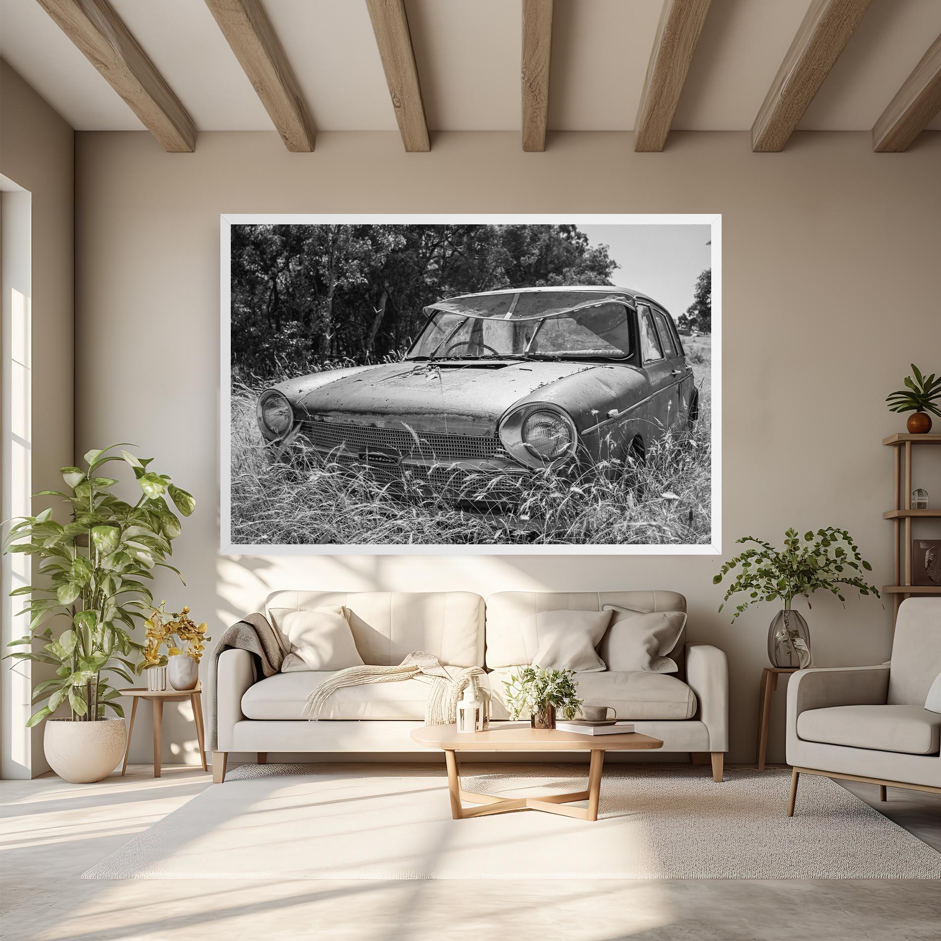 Tablou Canvas Old Field Car mockup 6