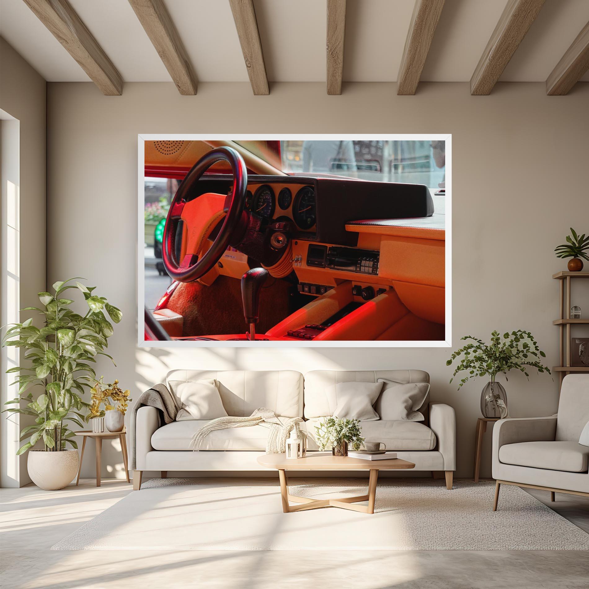 Tablou Canvas Orange Black Car mockup 6