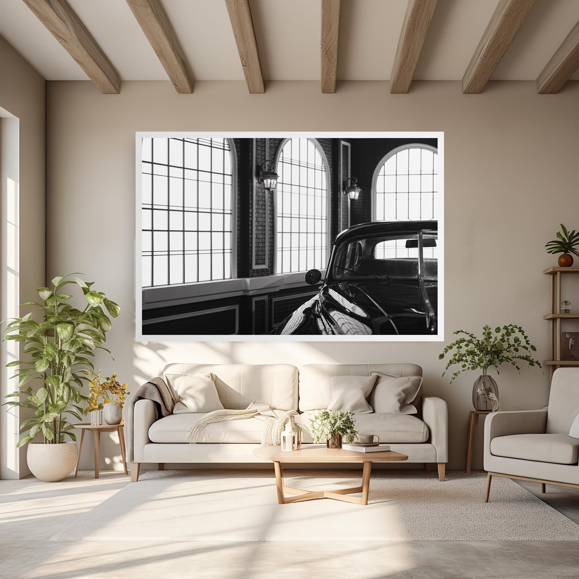 Tablou Canvas Window Old Car mockup 6