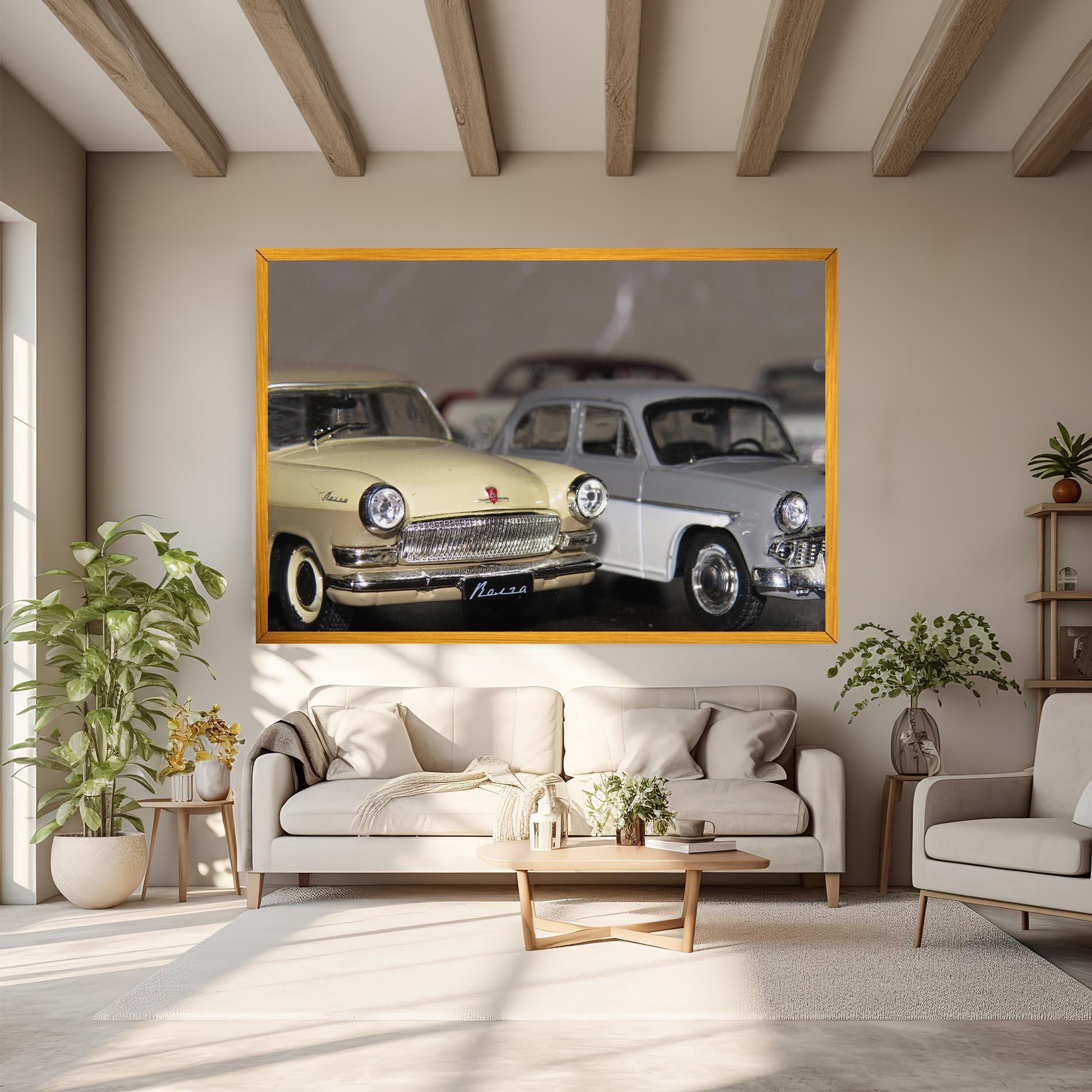 Tablou Canvas Cream Grey Car mockup 6