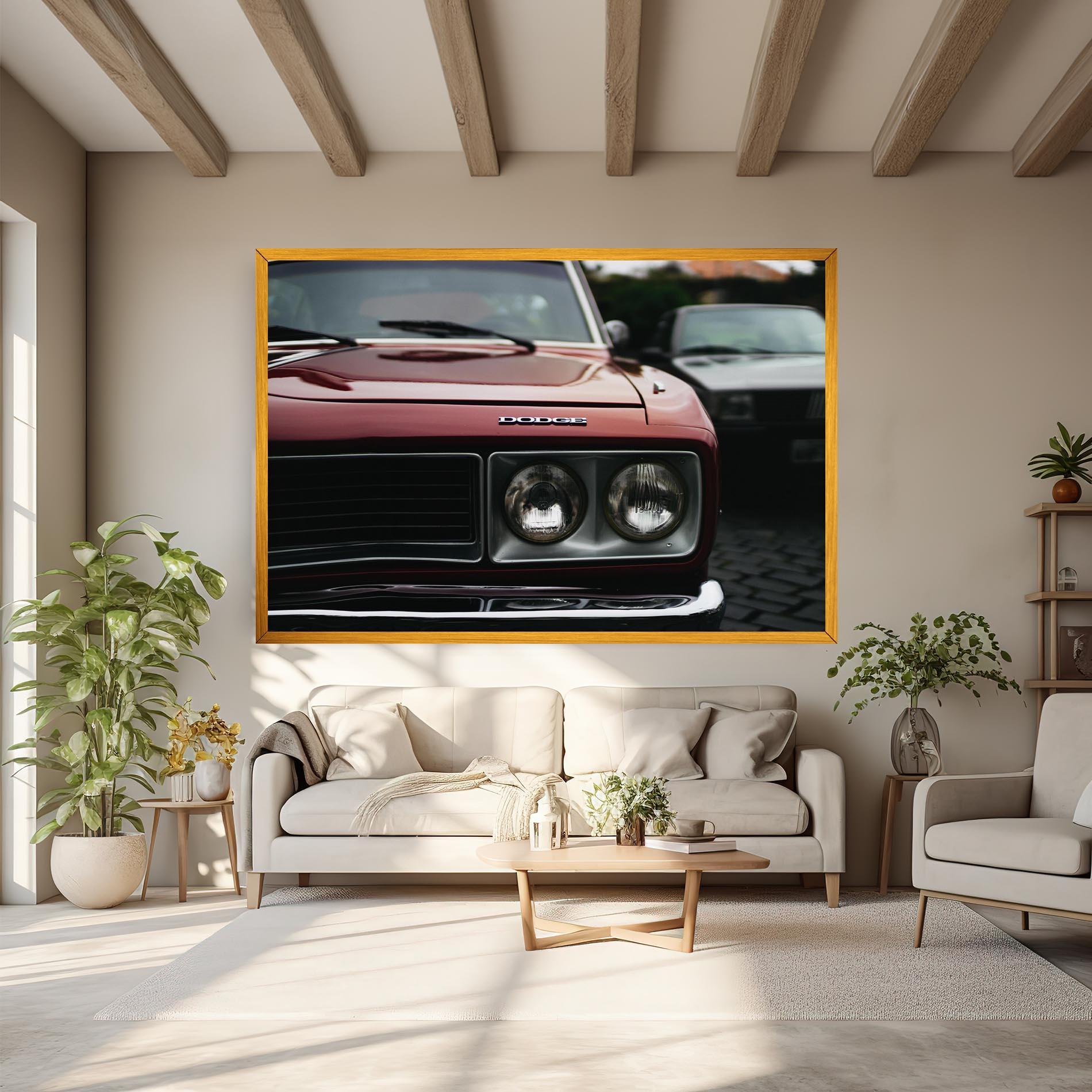 Tablou Canvas Dark Vintage Red mockup 6