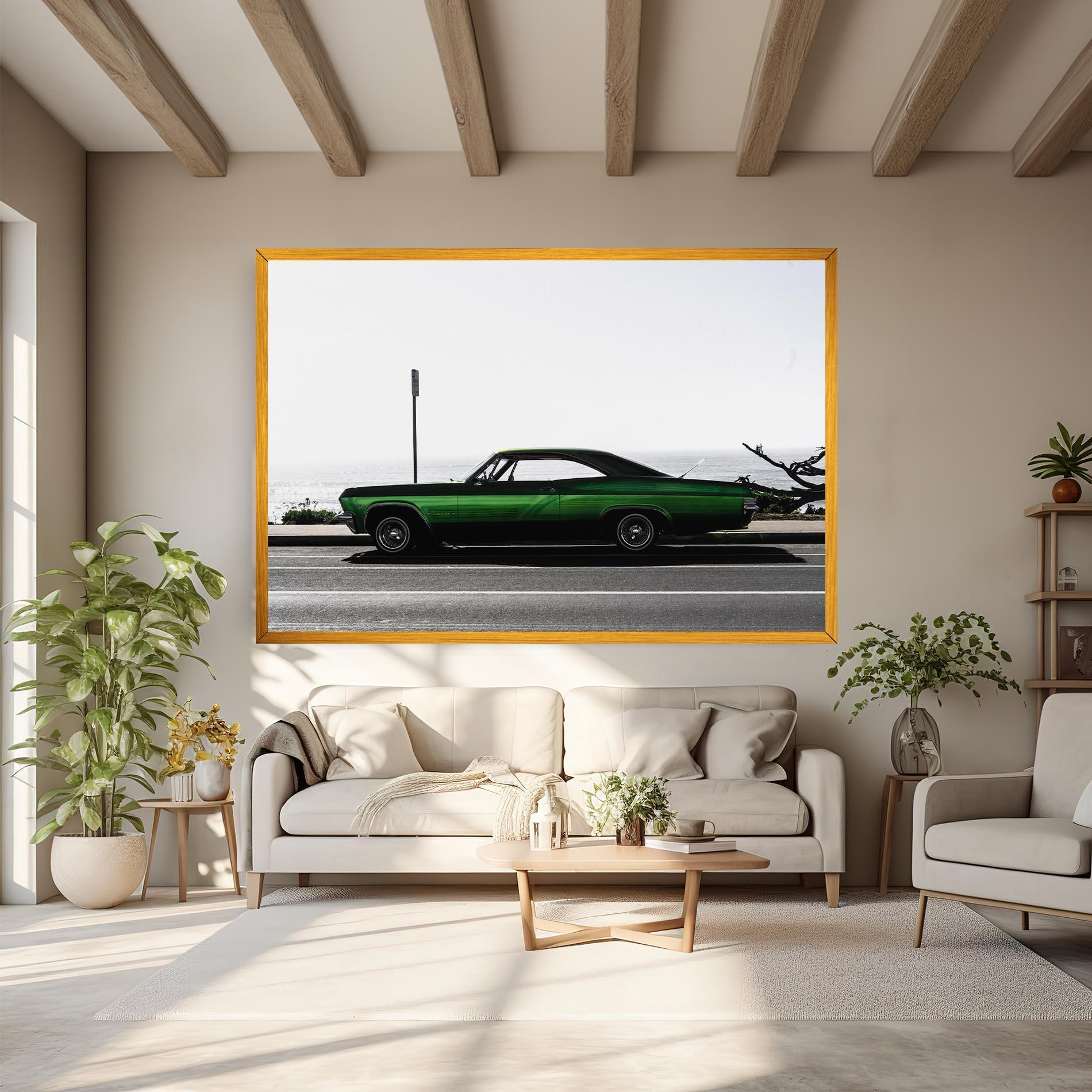 Tablou Canvas Nice Green Car mockup 6