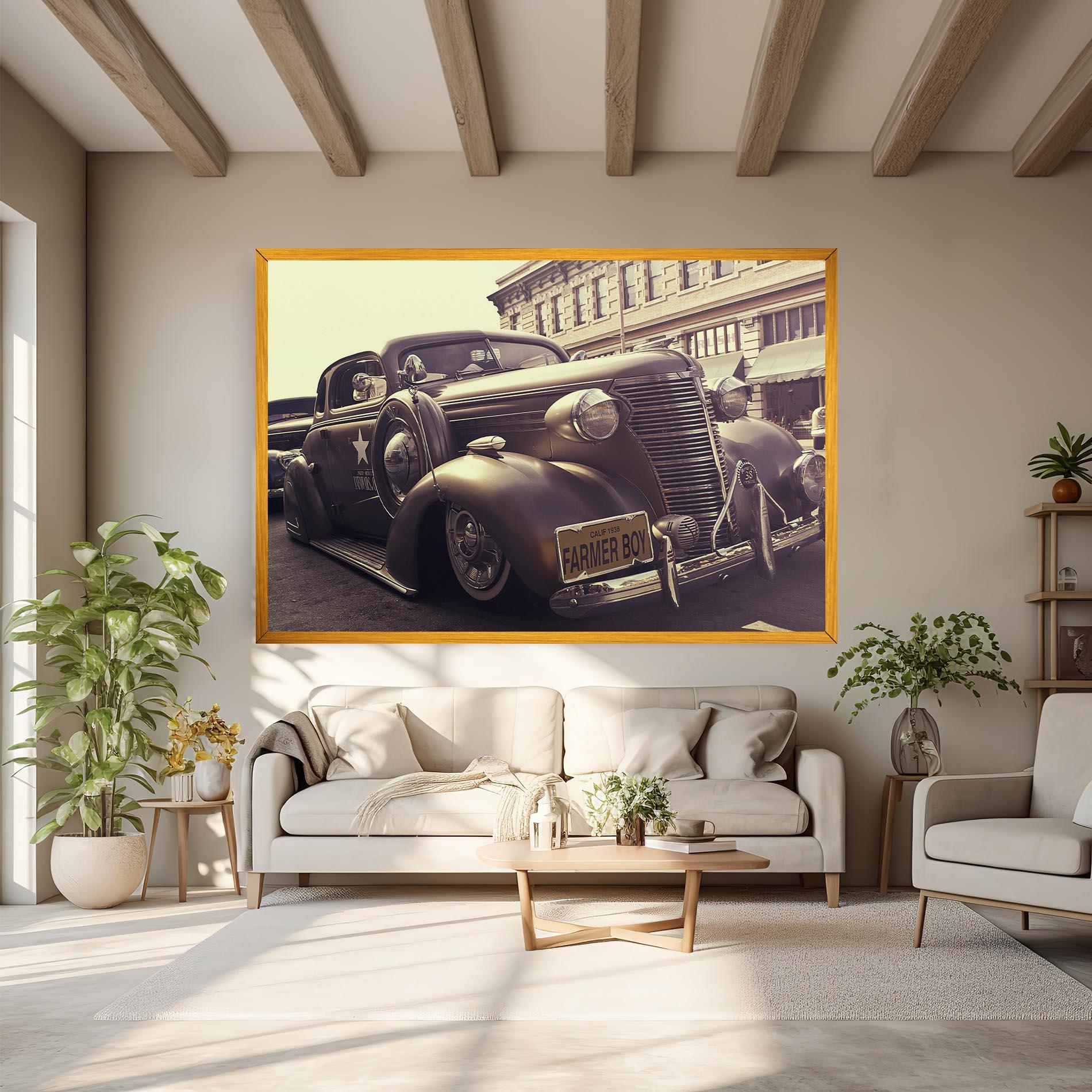 Tablou Canvas Old Classic Car mockup 6
