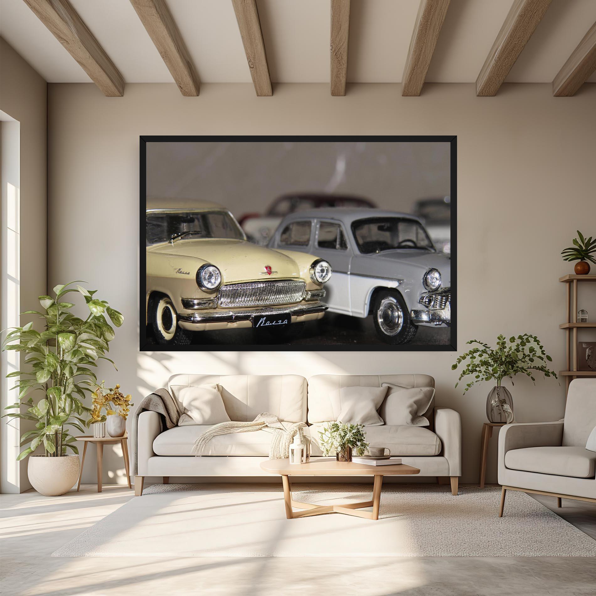 Tablou Canvas Cream Grey Car mockup 6