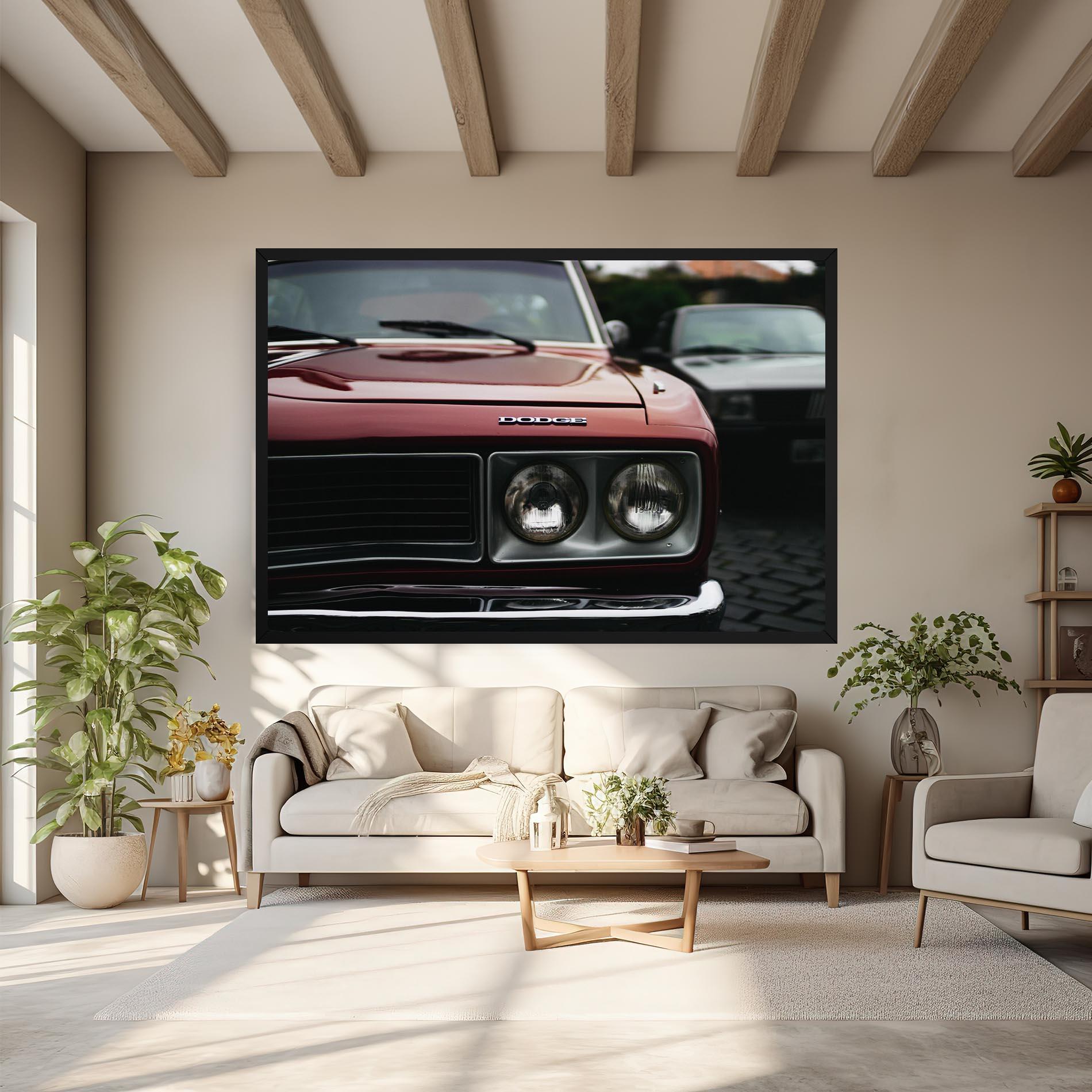 Tablou Canvas Dark Vintage Red mockup 6