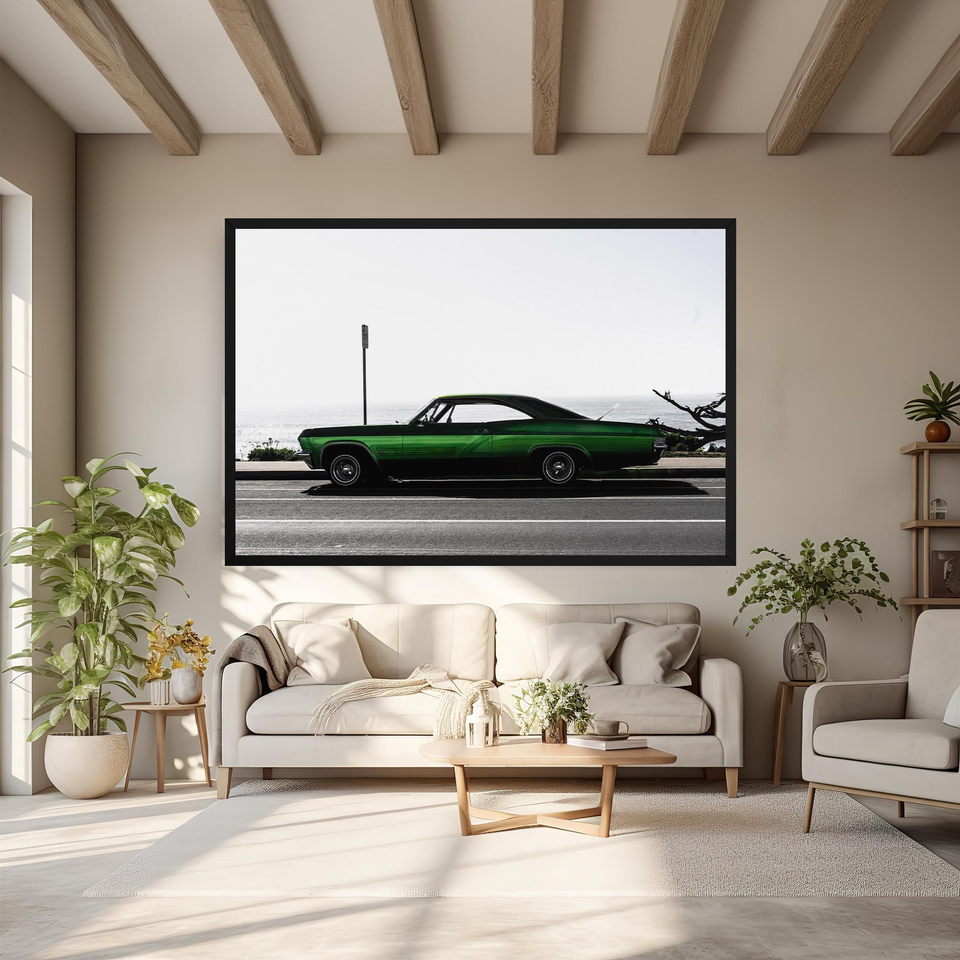 Tablou Canvas Nice Green Car mockup 6
