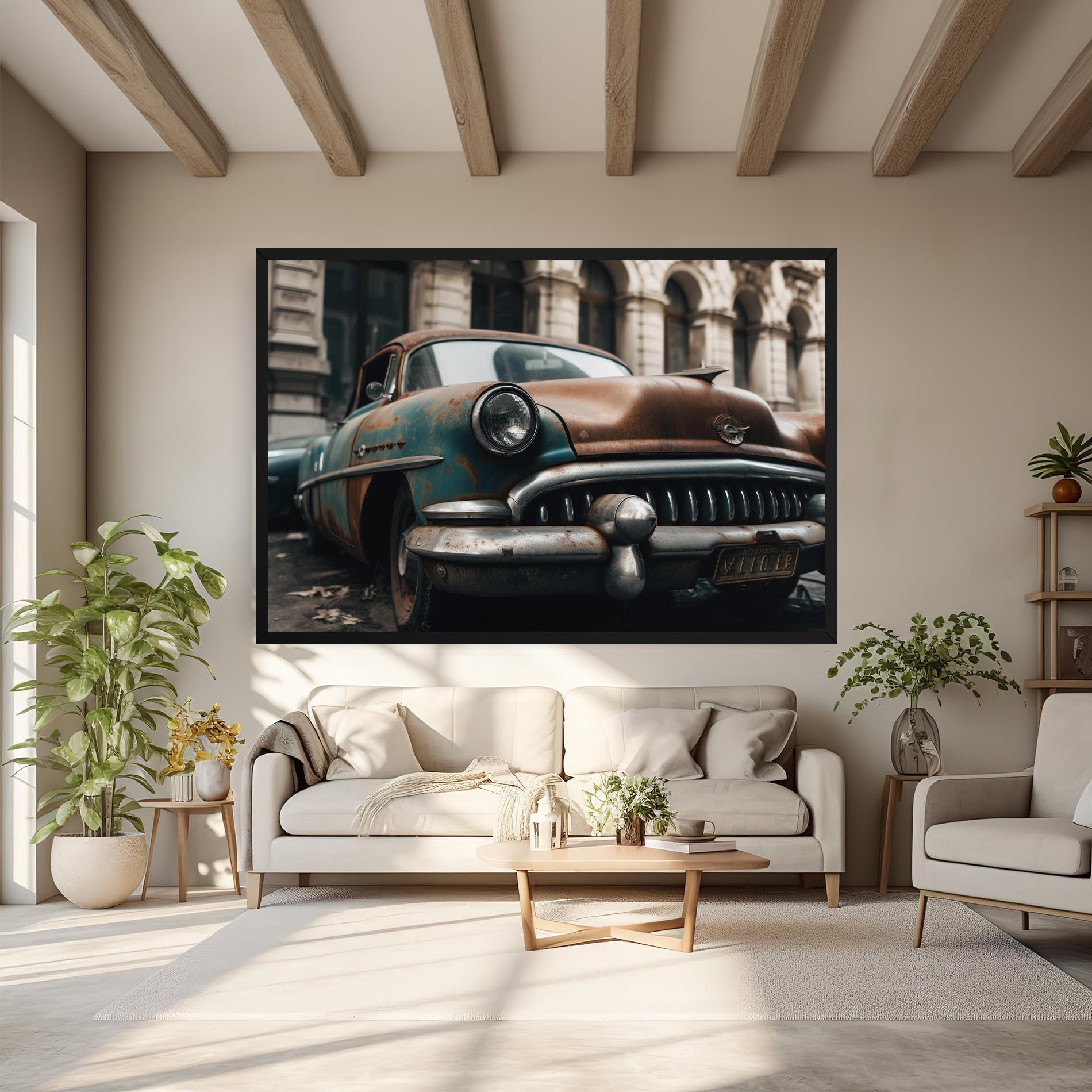 Tablou Canvas Old Brown Car mockup 6