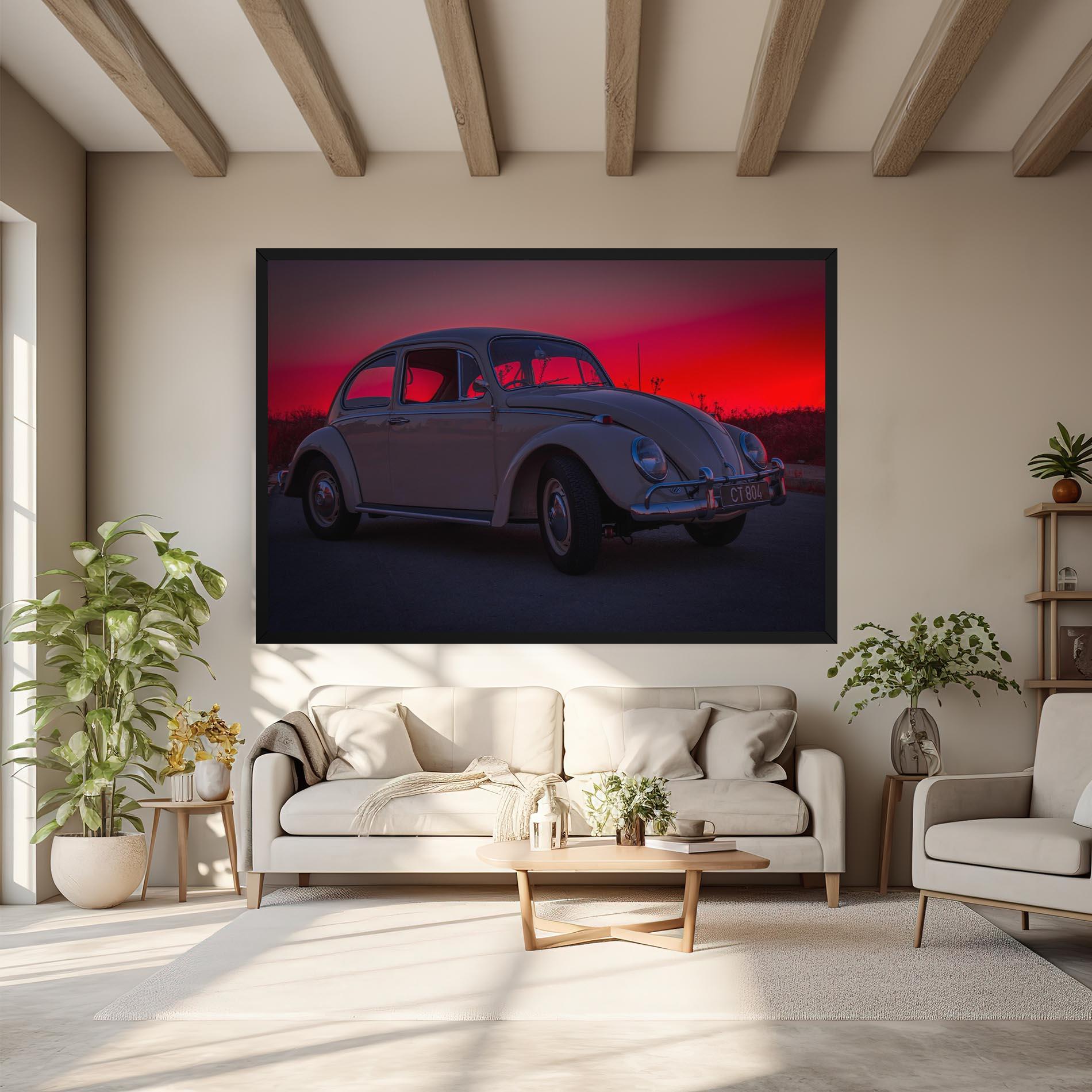 Tablou Canvas Old Car Sunset mockup 6