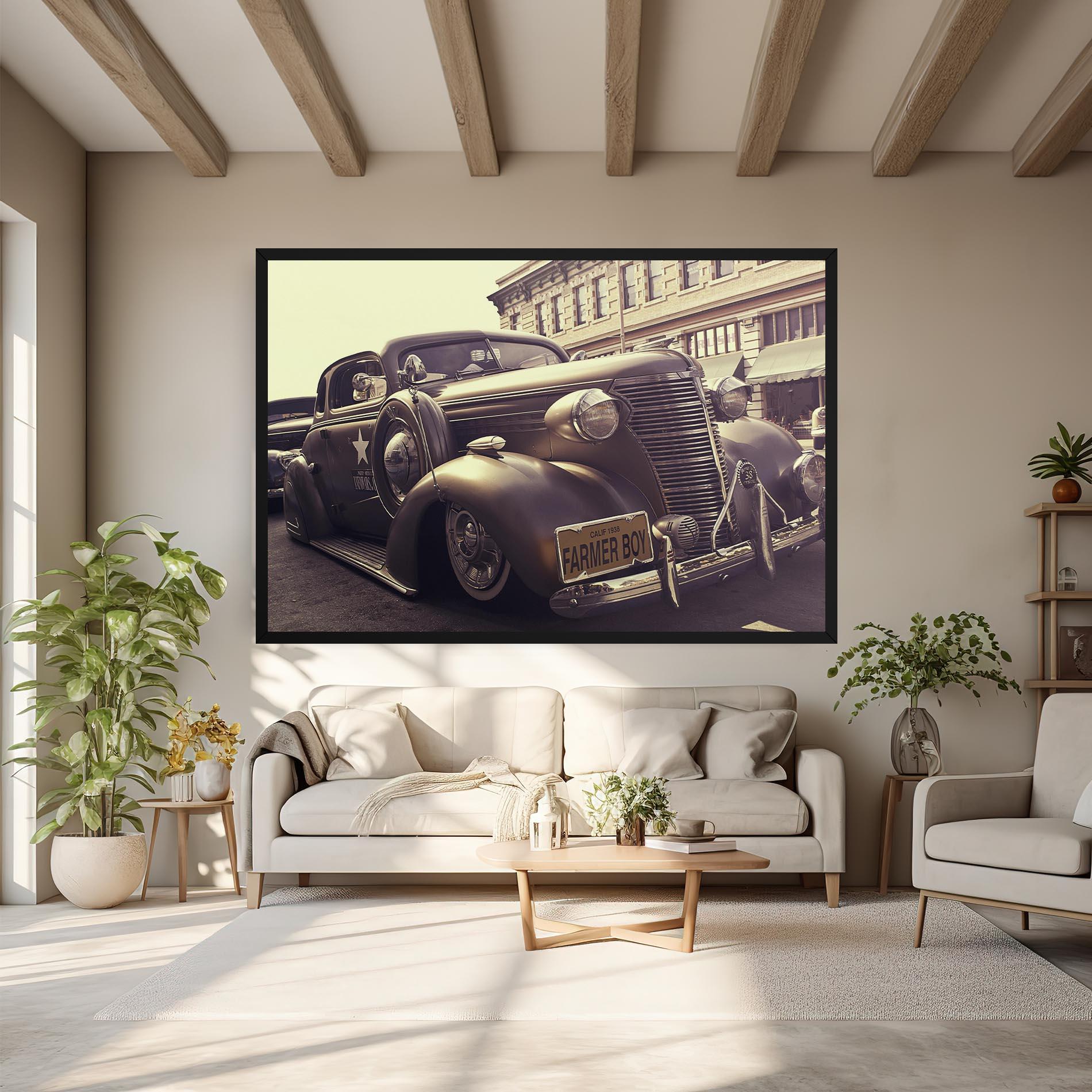 Tablou Canvas Old Classic Car mockup 6