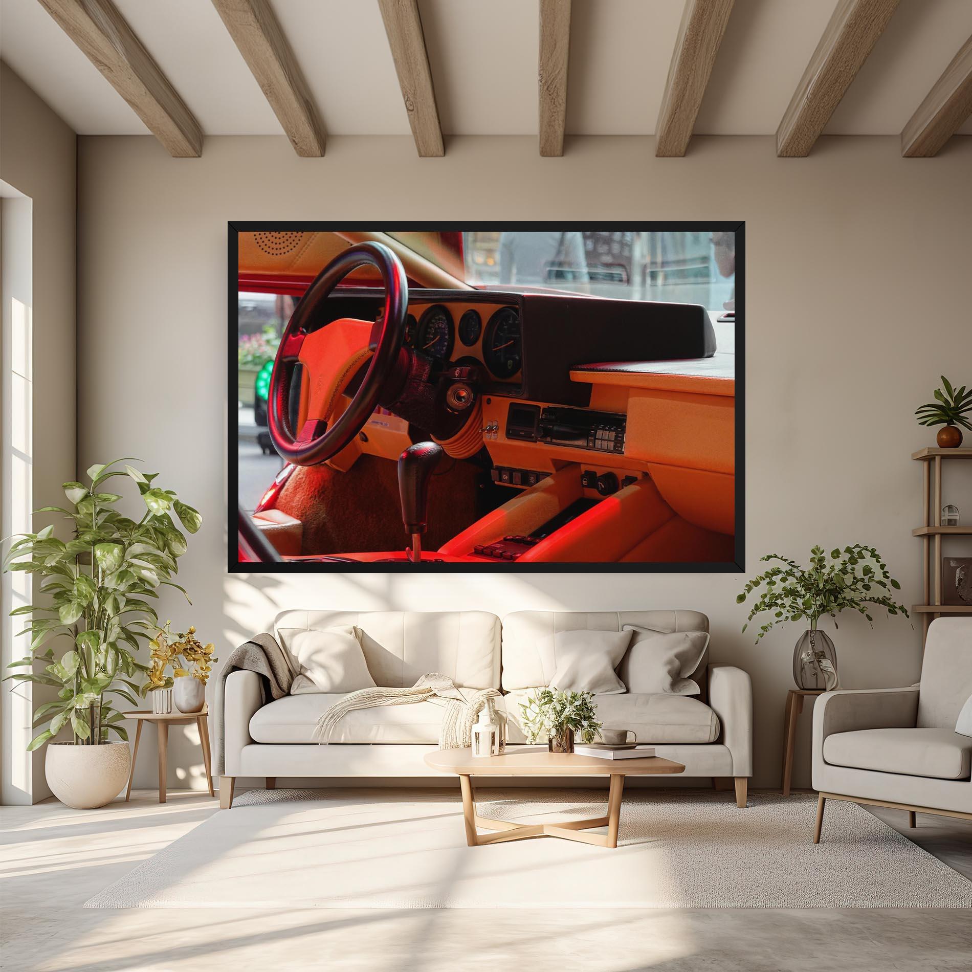 Tablou Canvas Orange Black Car mockup 6