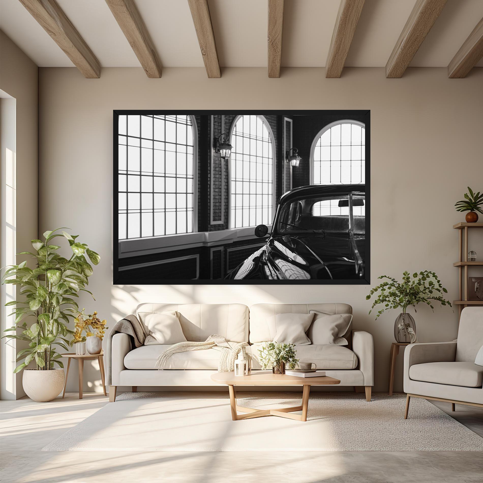 Tablou Canvas Window Old Car mockup 6