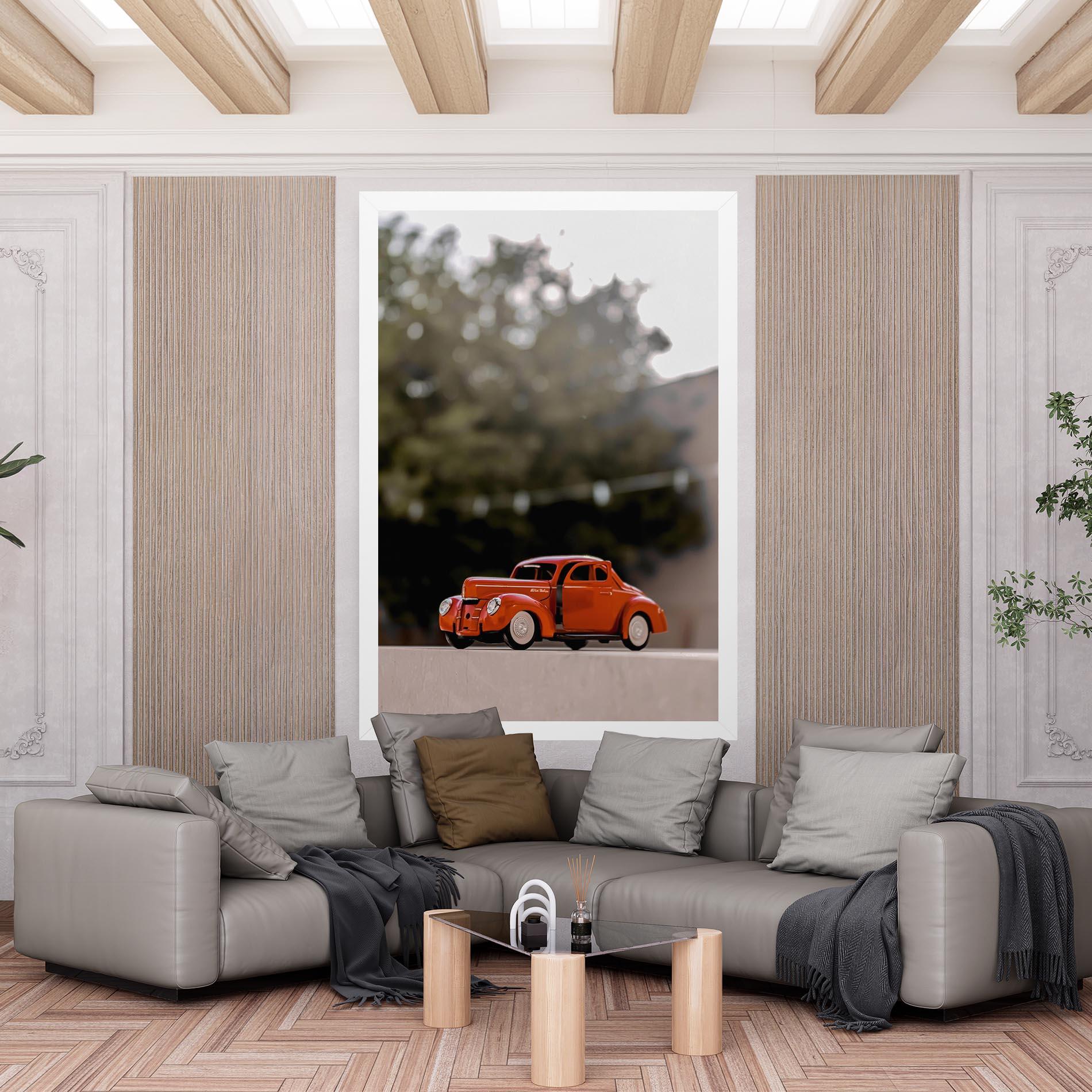 Tablou Canvas Orange Toy Car mockup 6