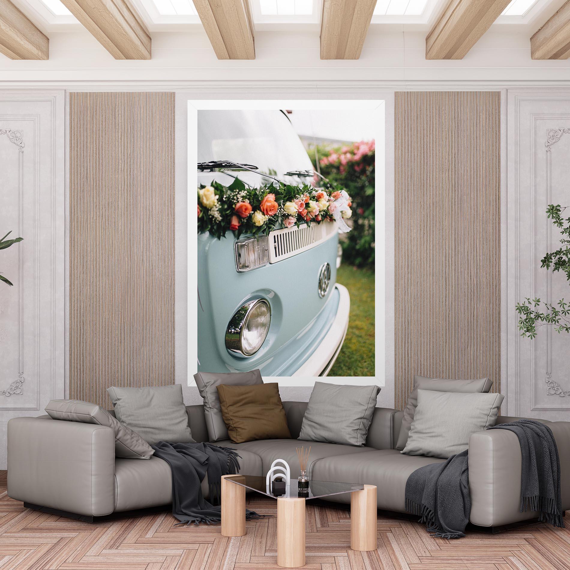Tablou Canvas Vintage Rose Van mockup 6