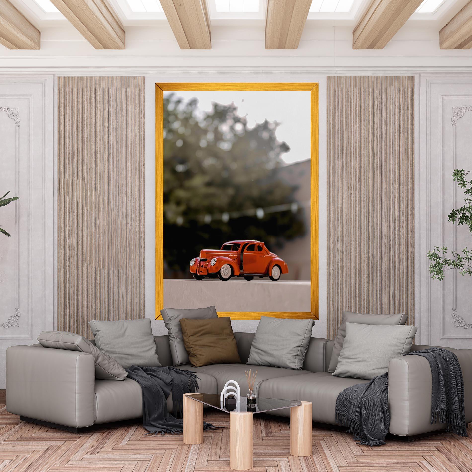 Tablou Canvas Orange Toy Car mockup 6