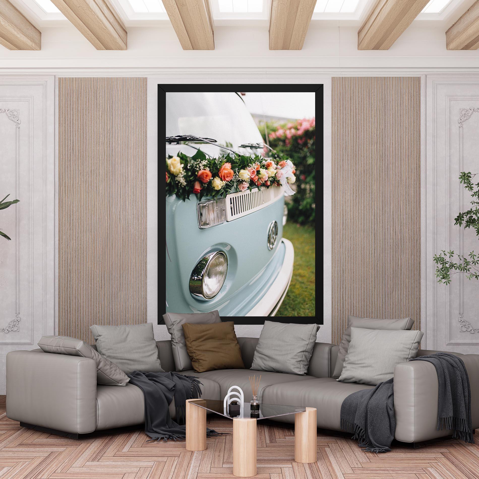 Tablou Canvas Vintage Rose Van mockup 6