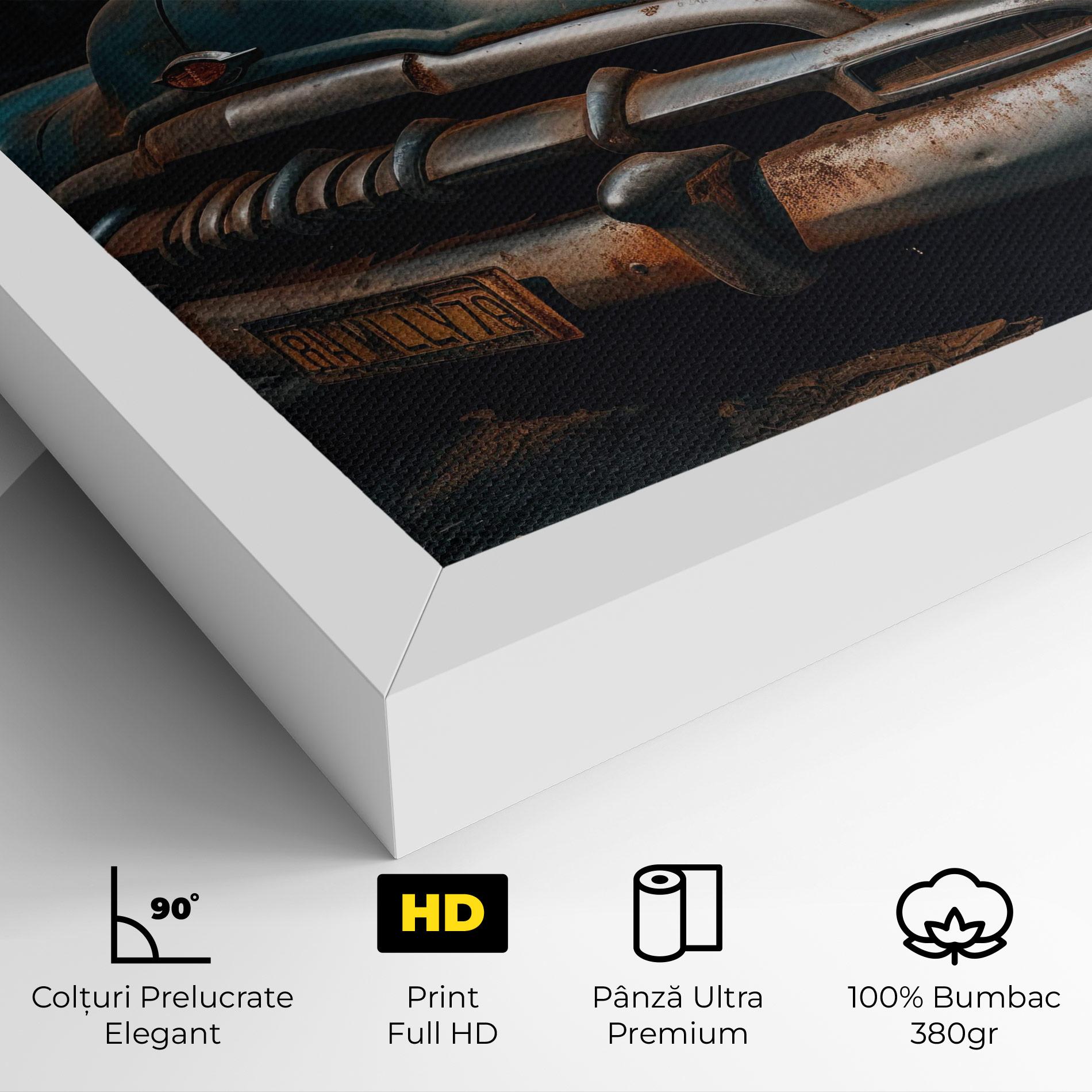 Tablou Canvas Blue Old Car mockup 4