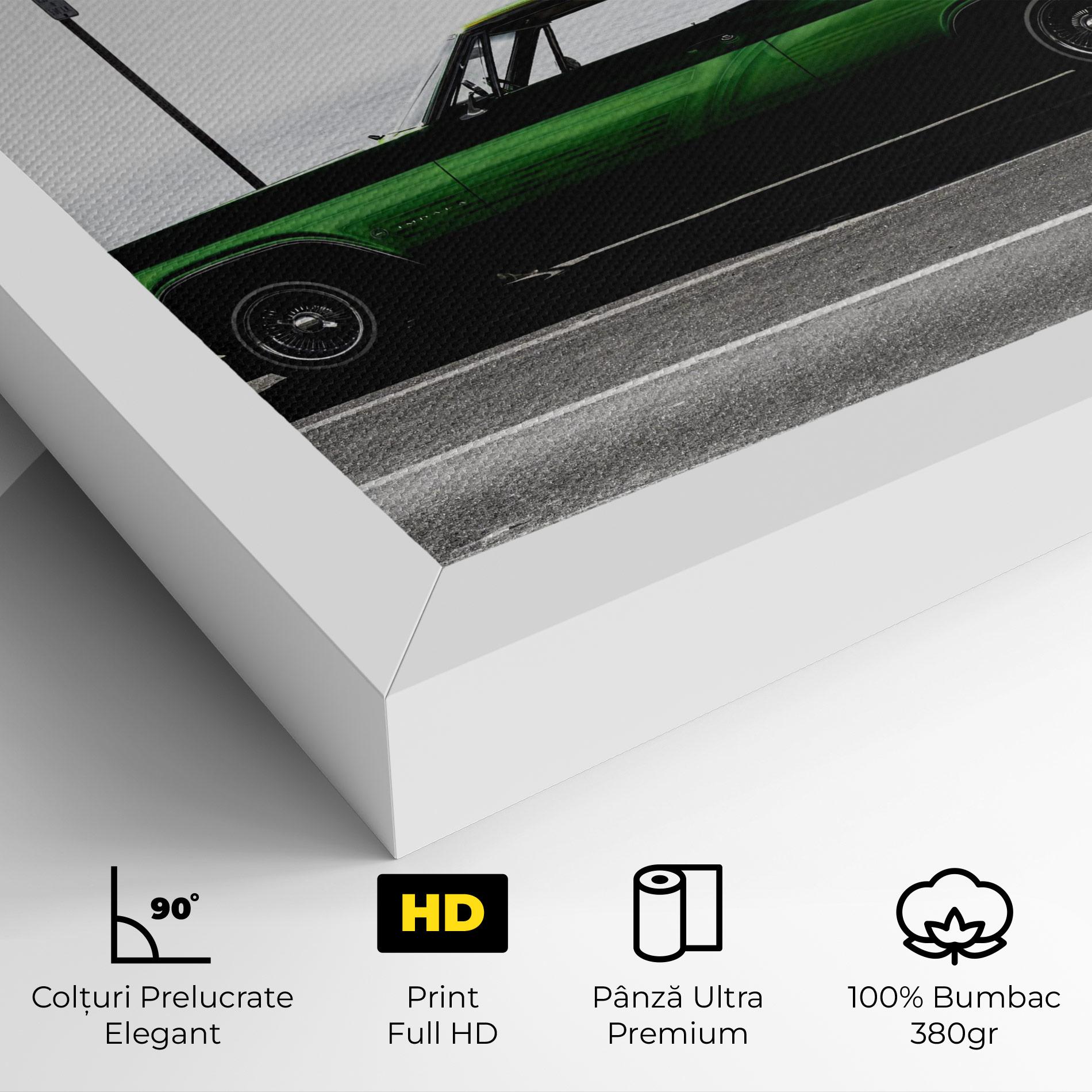 Tablou Canvas Nice Green Car mockup 4