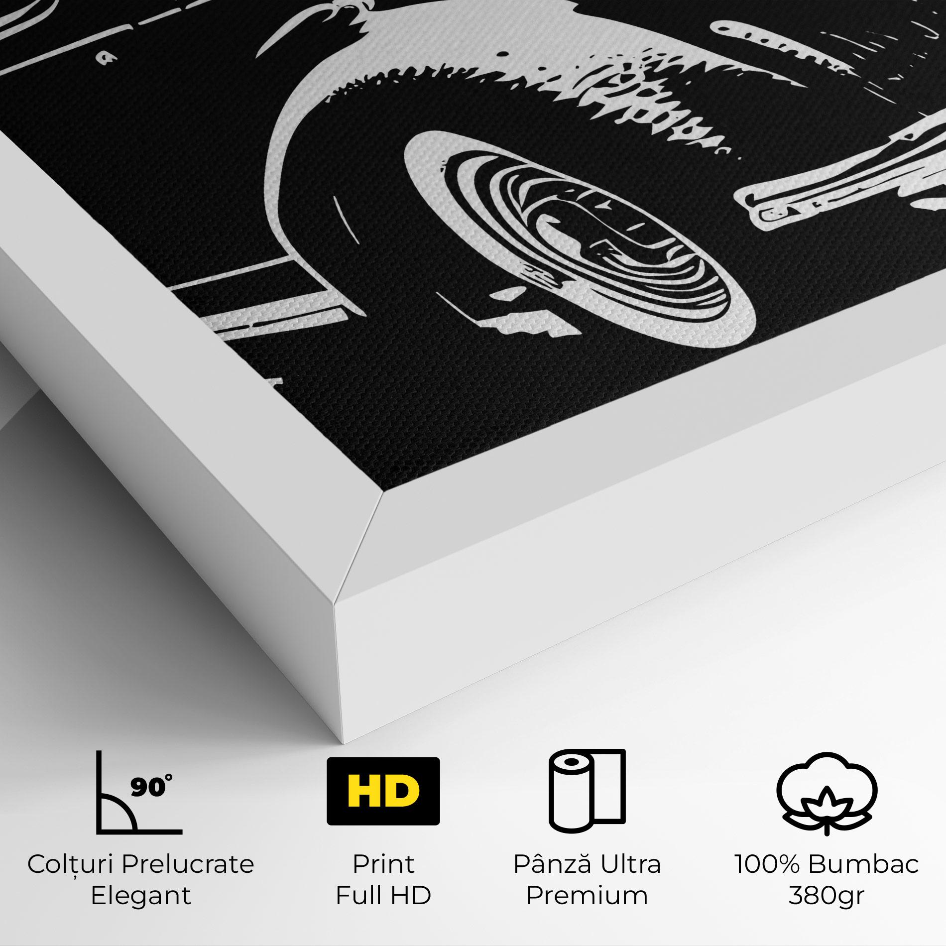 Tablou Canvas Old Car Shilouette mockup 4