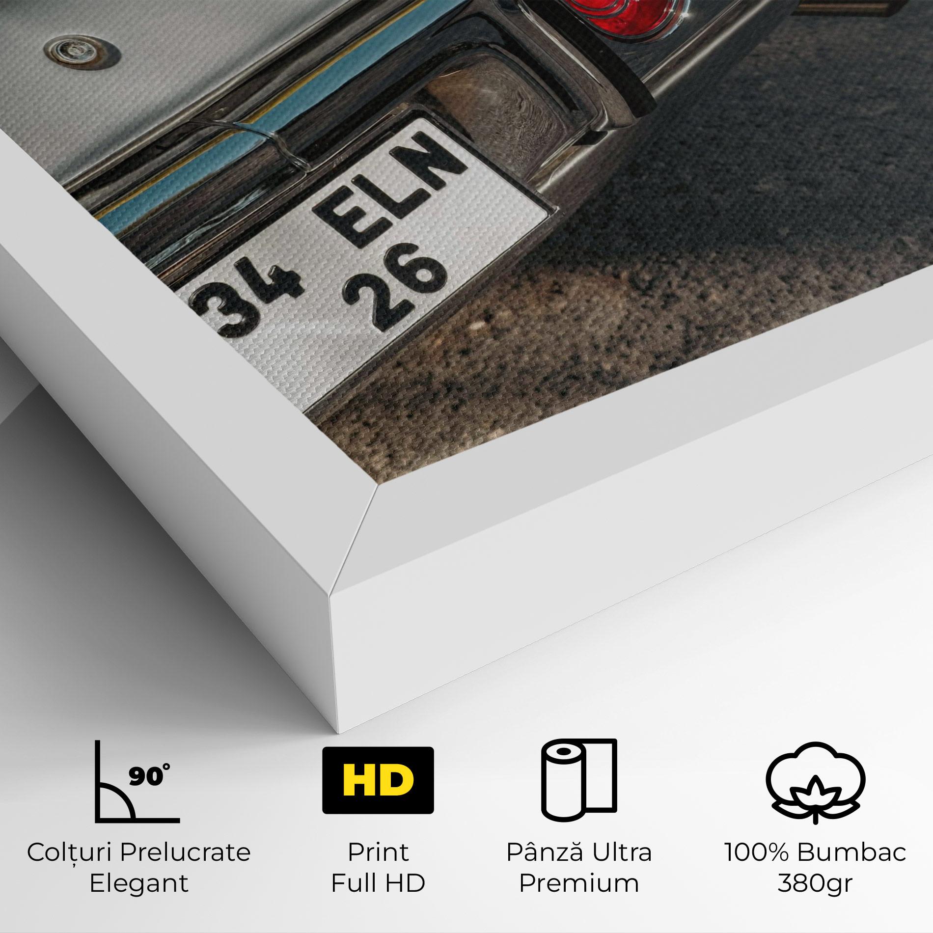 Tablou Canvas Old Grey Car mockup 4