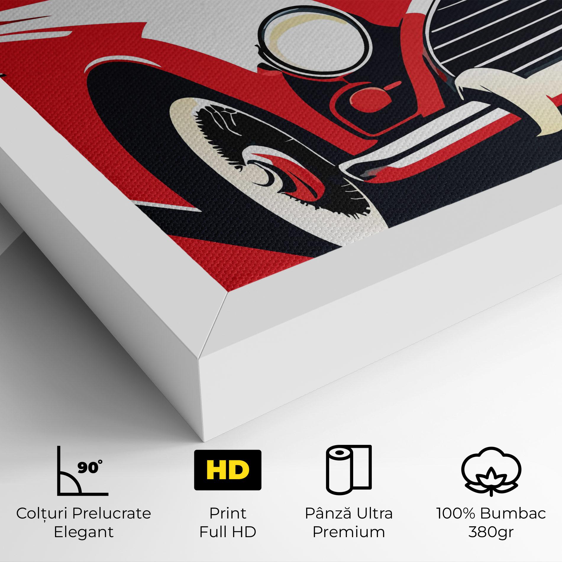 Tablou Canvas Red Vintage Car mockup 4