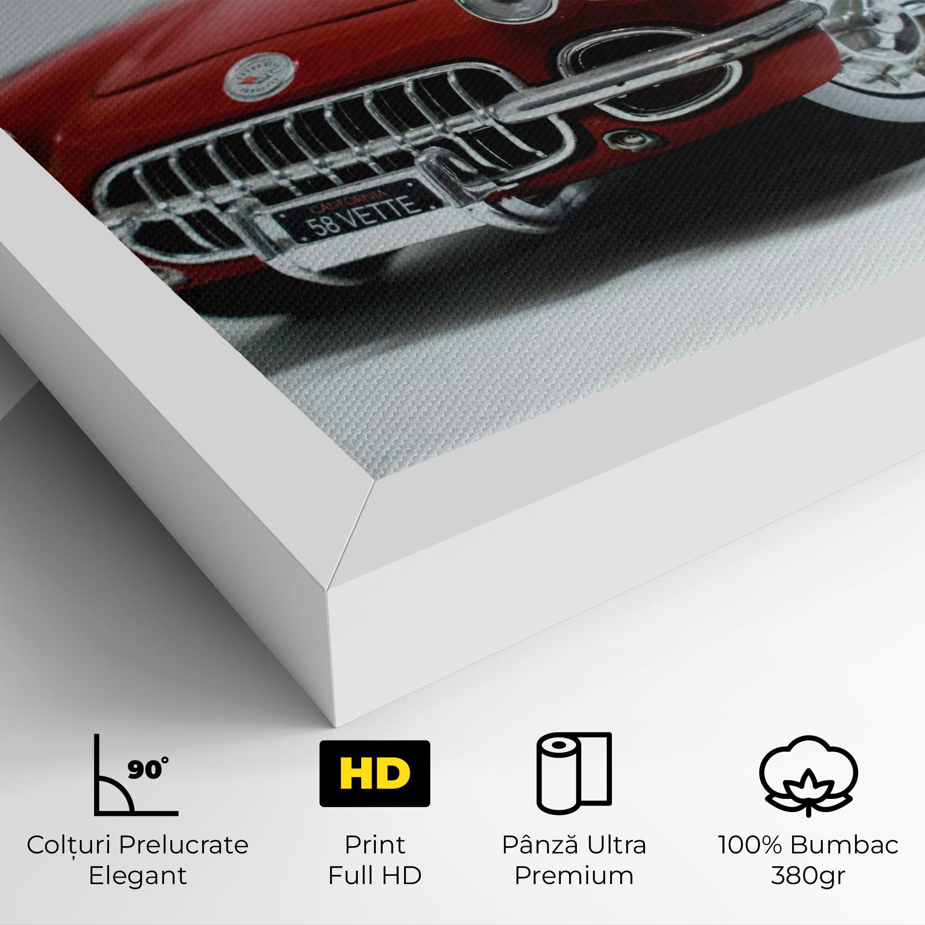 Tablou Canvas Vintage Red Car mockup 4