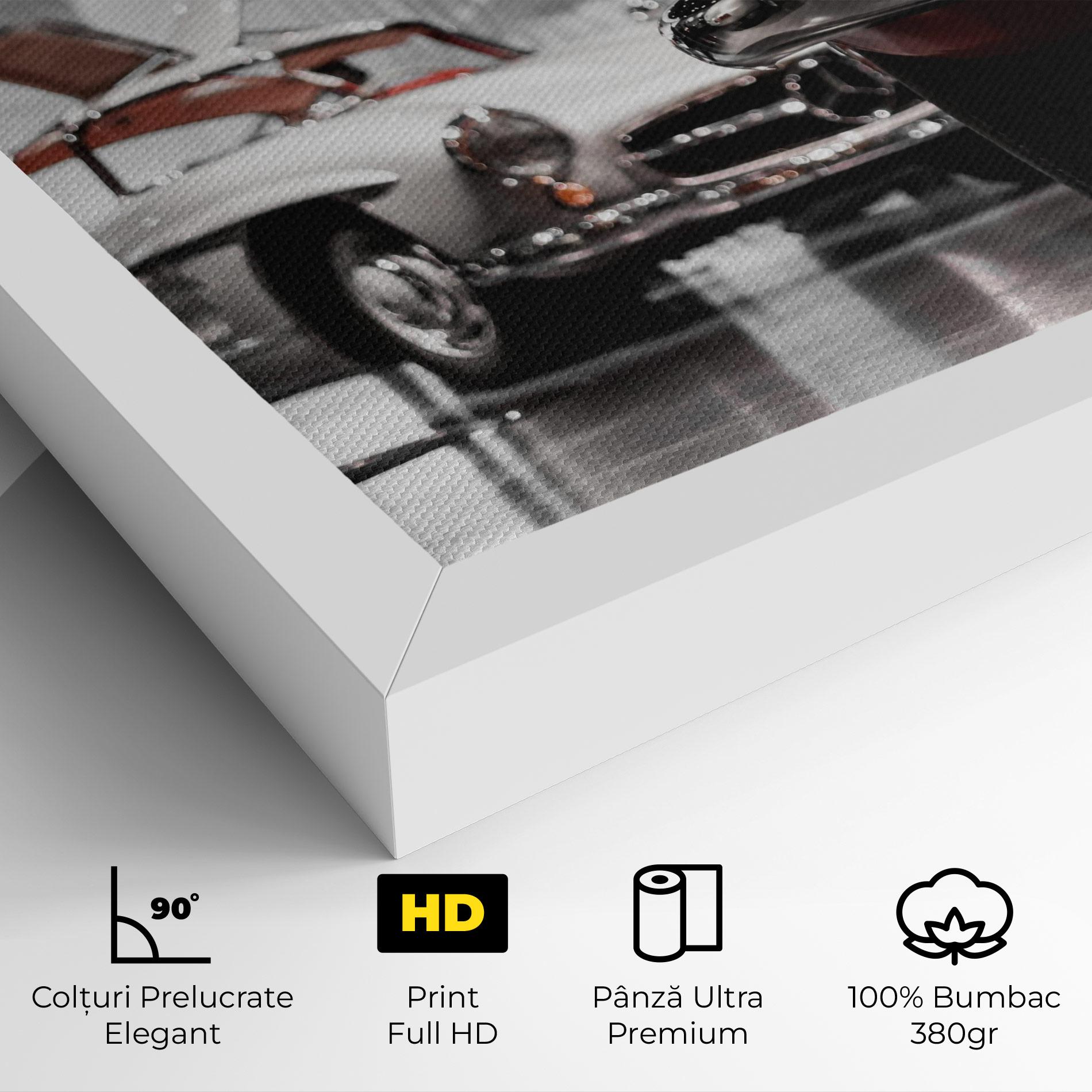 Tablou Canvas Vintage Red White mockup 4