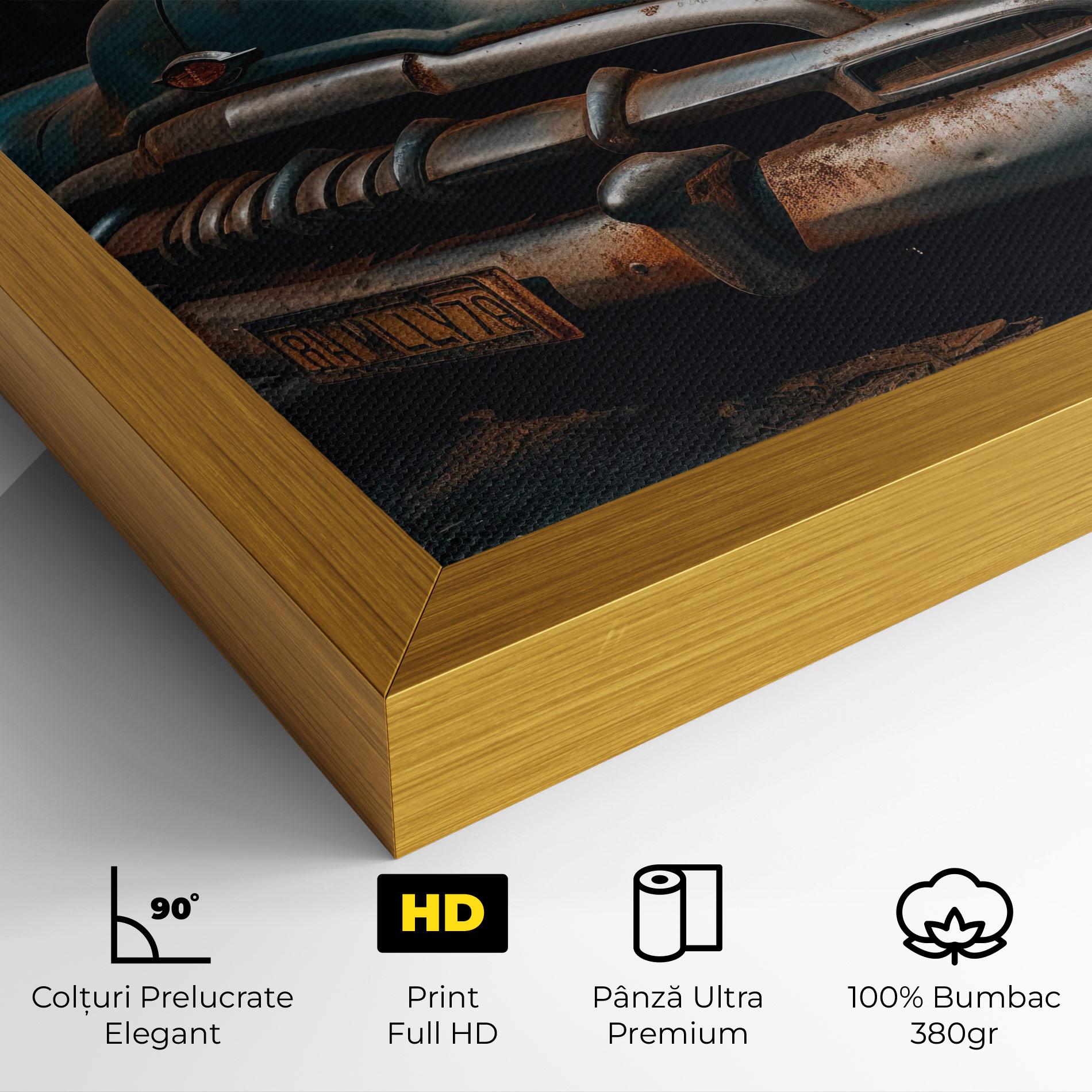 Tablou Canvas Blue Old Car mockup 4