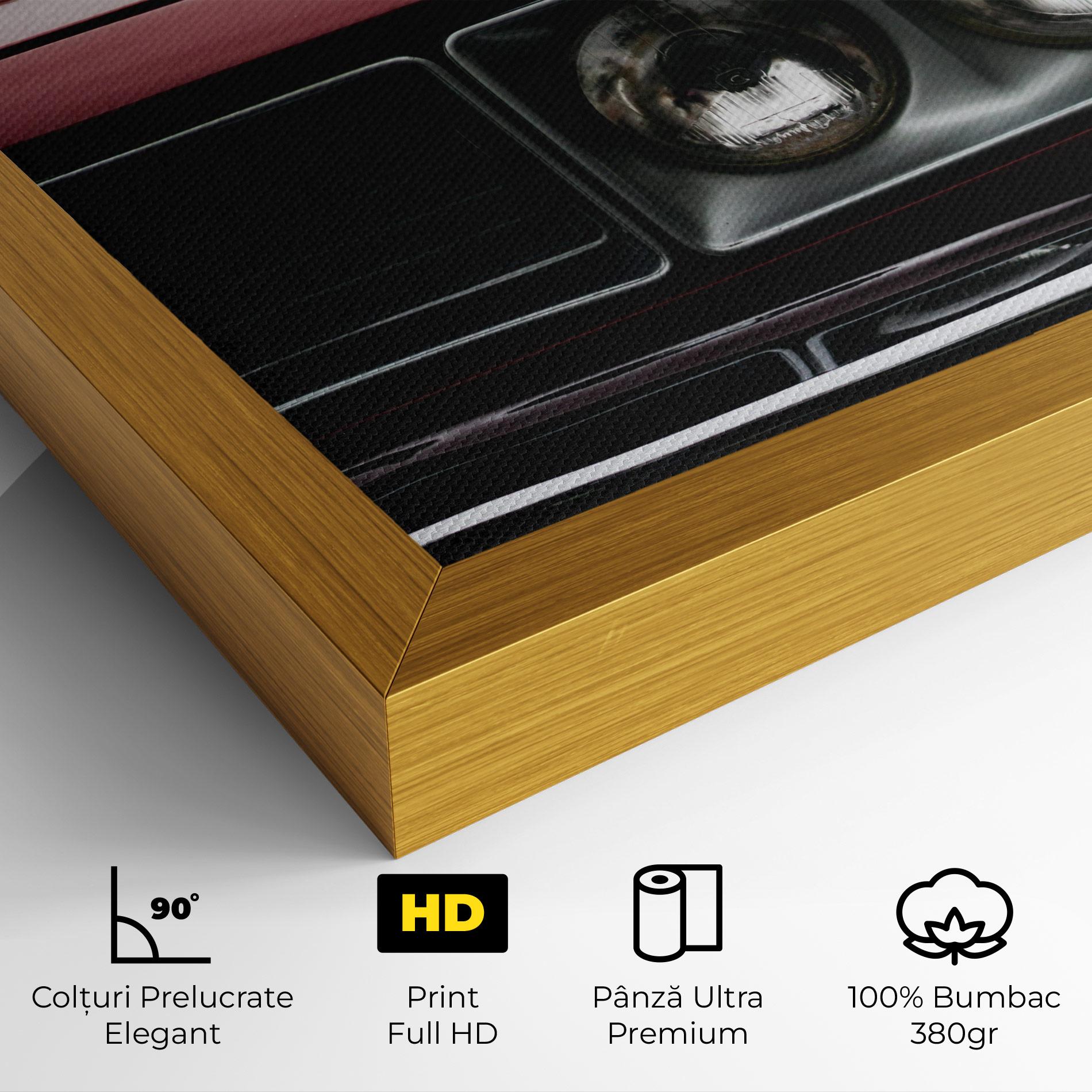 Tablou Canvas Dark Vintage Red mockup 4