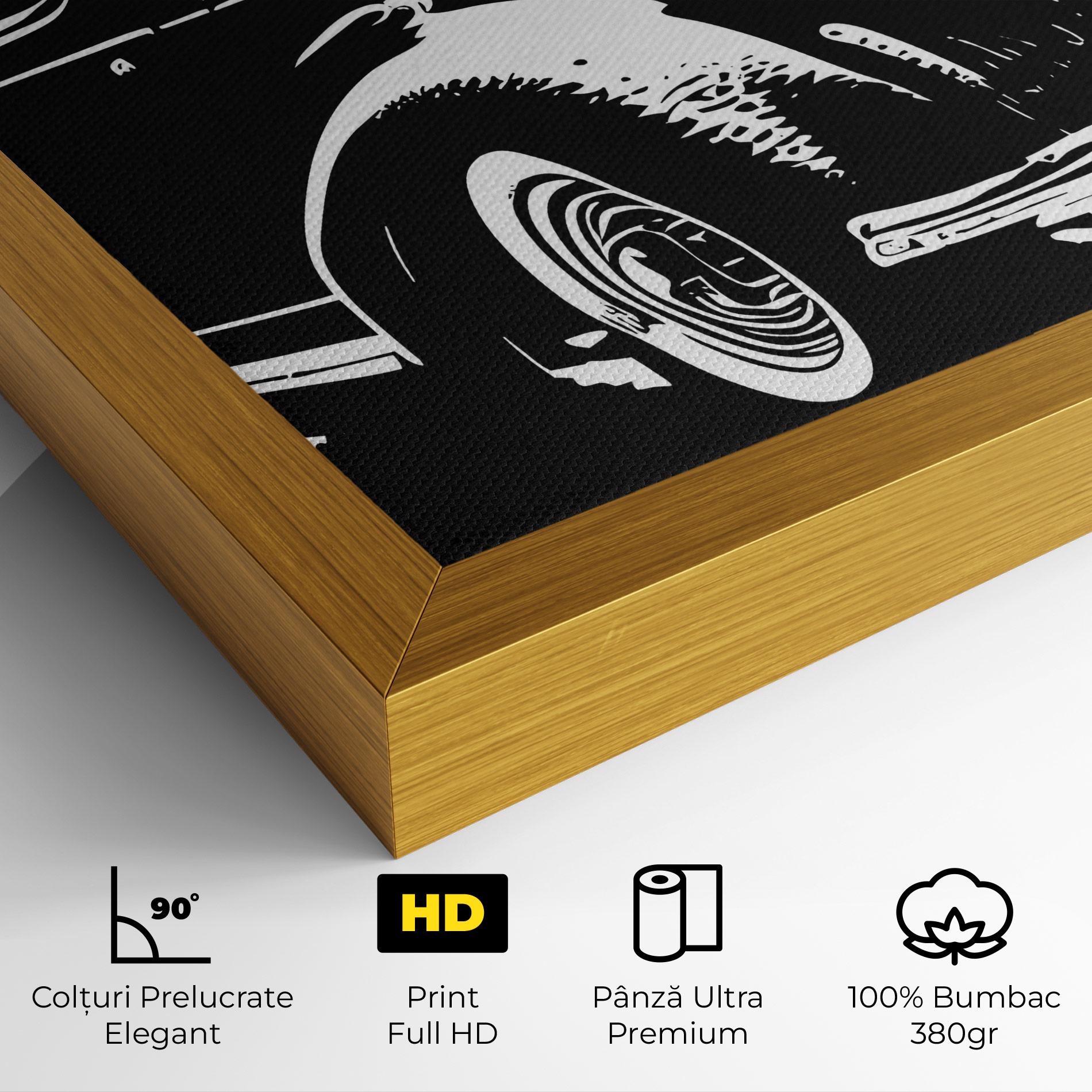 Tablou Canvas Old Car Shilouette mockup 4
