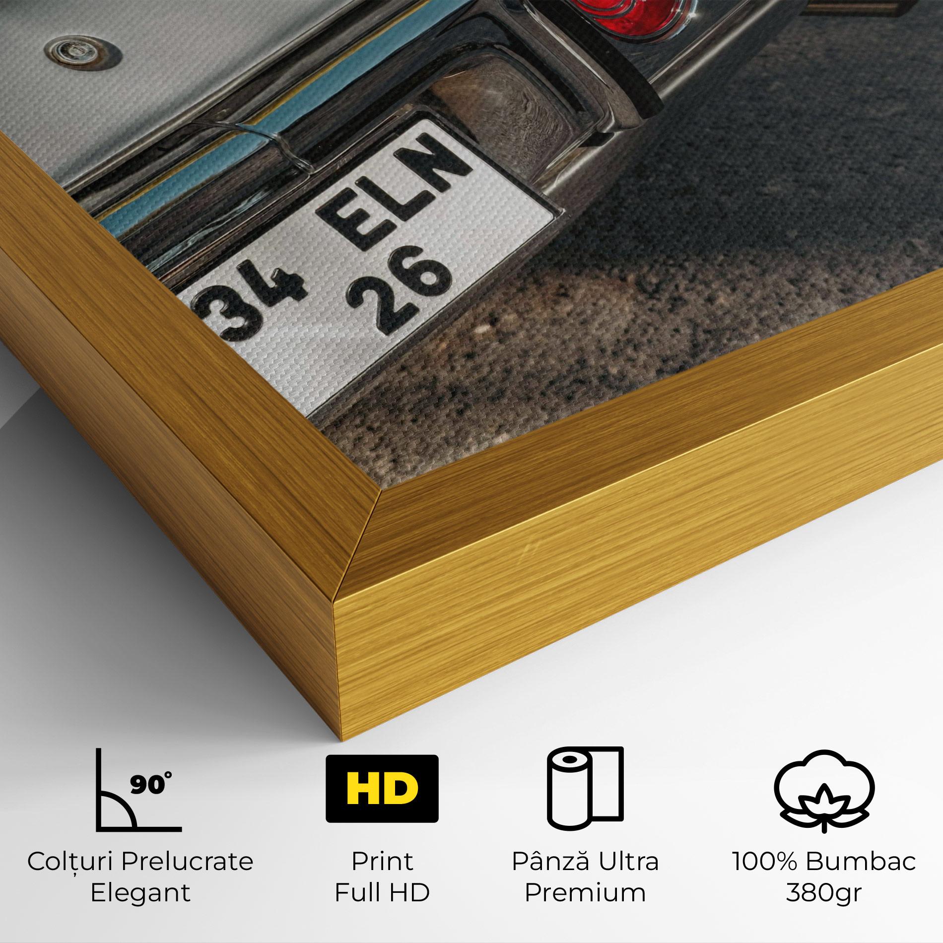 Tablou Canvas Old Grey Car mockup 4