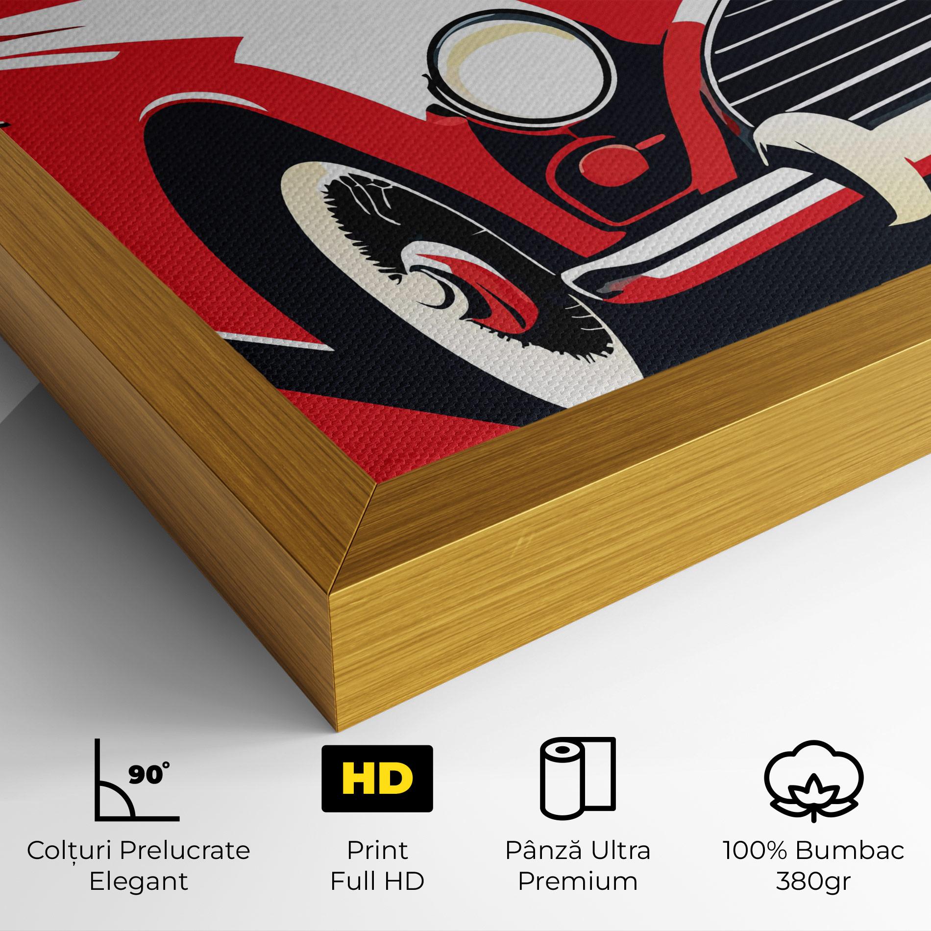 Tablou Canvas Red Vintage Car mockup 4