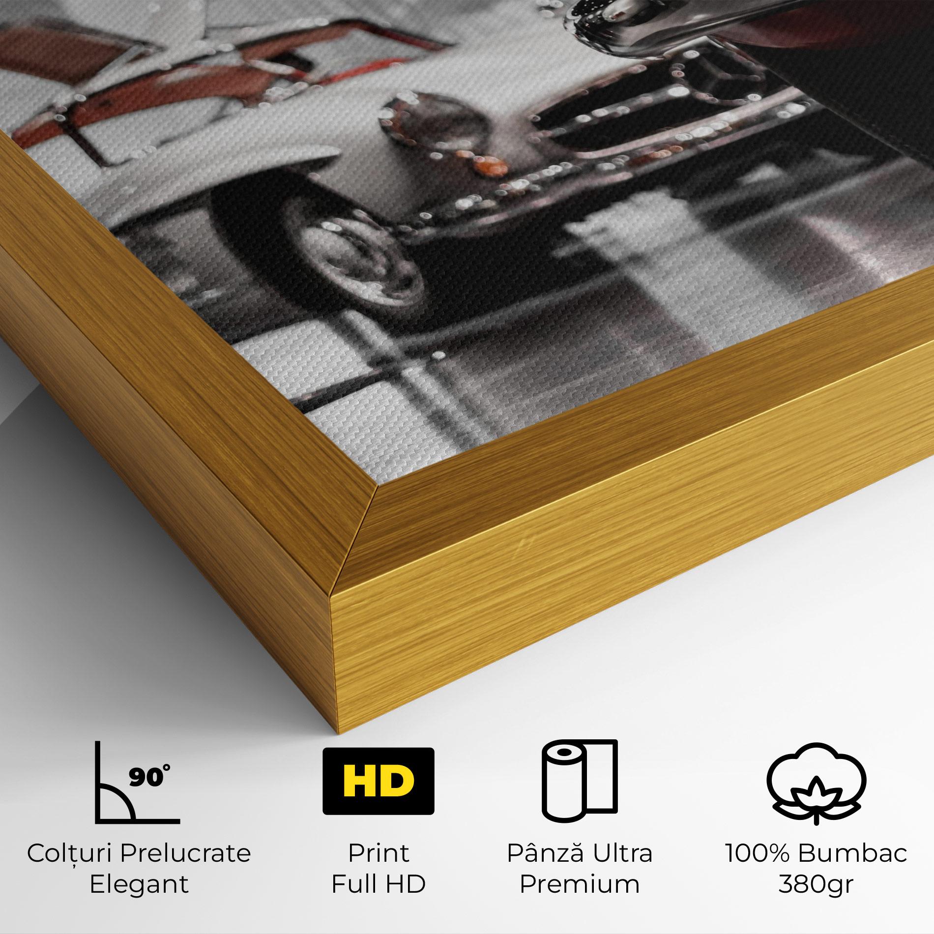 Tablou Canvas Vintage Red White mockup 4