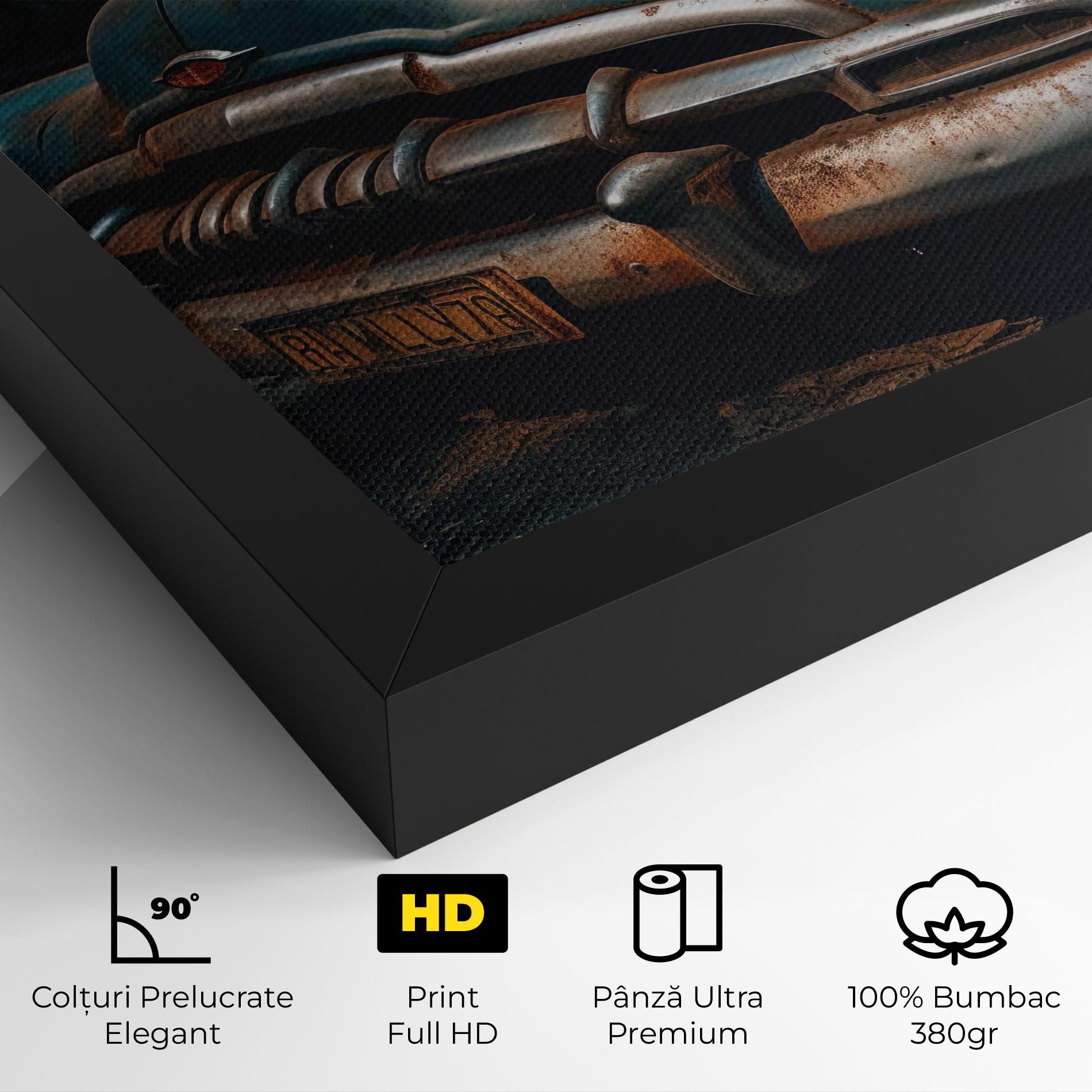 Tablou Canvas Blue Old Car mockup 4