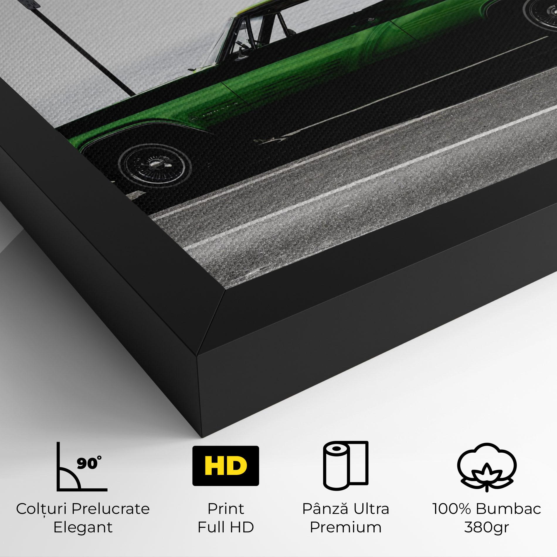 Tablou Canvas Nice Green Car mockup 4