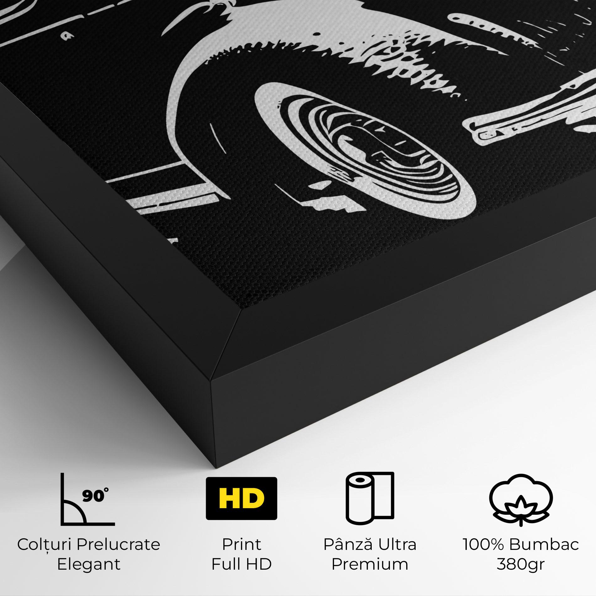 Tablou Canvas Old Car Shilouette mockup 4