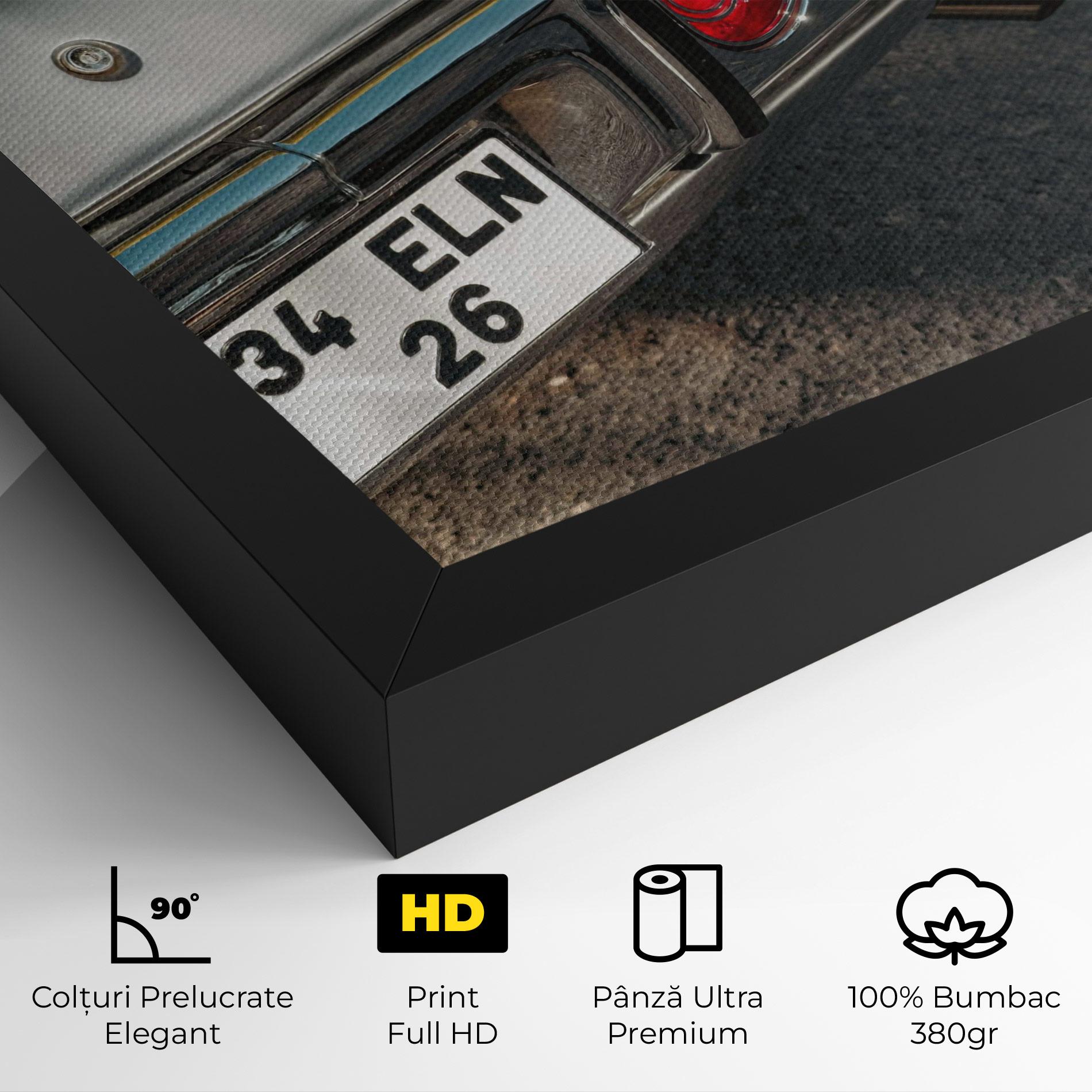 Tablou Canvas Old Grey Car mockup 4