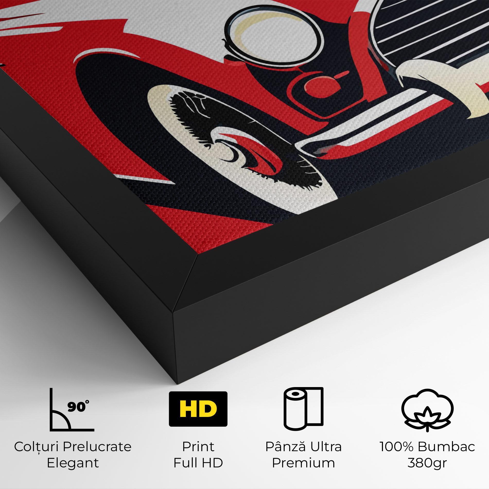 Tablou Canvas Red Vintage Car mockup 4