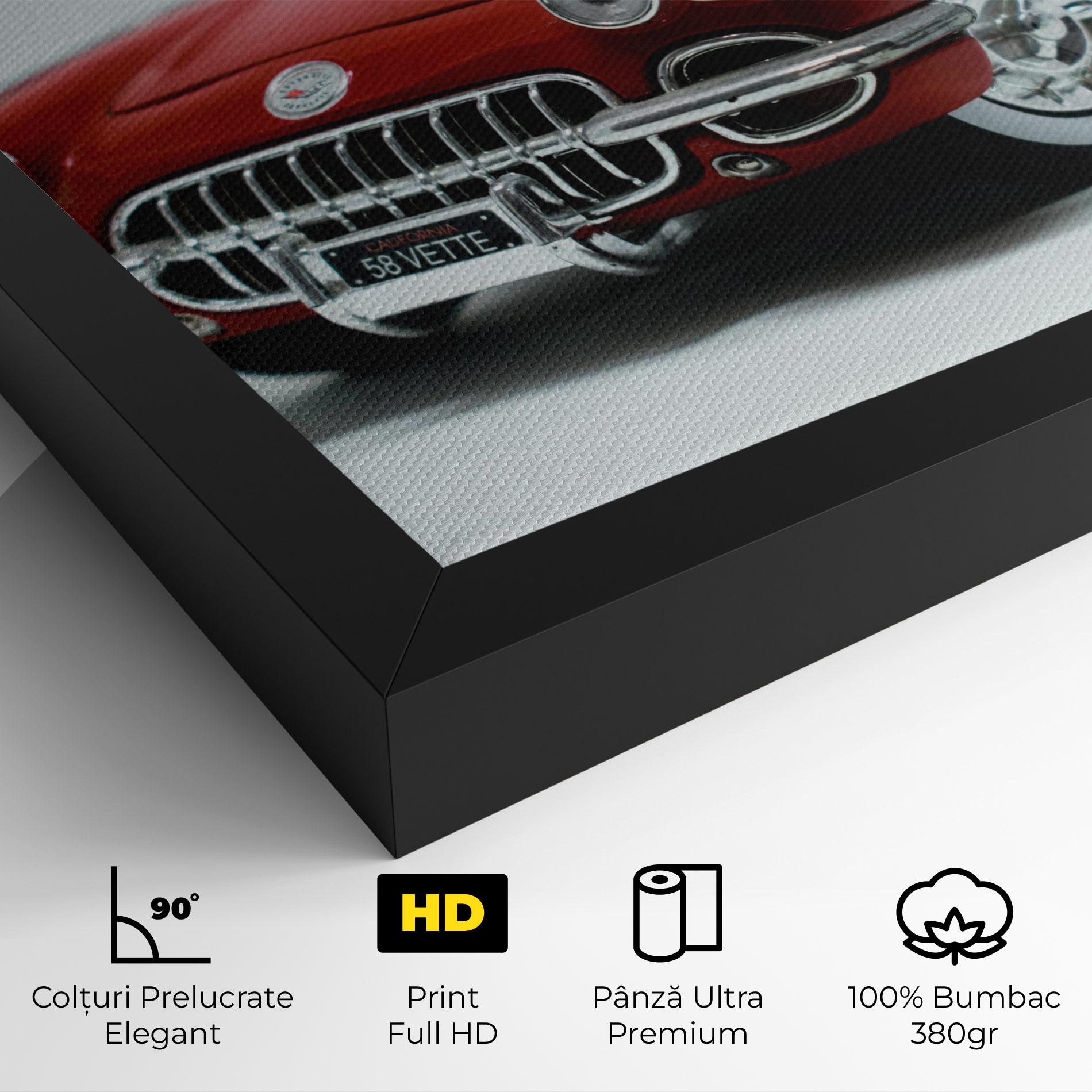 Tablou Canvas Vintage Red Car mockup 4