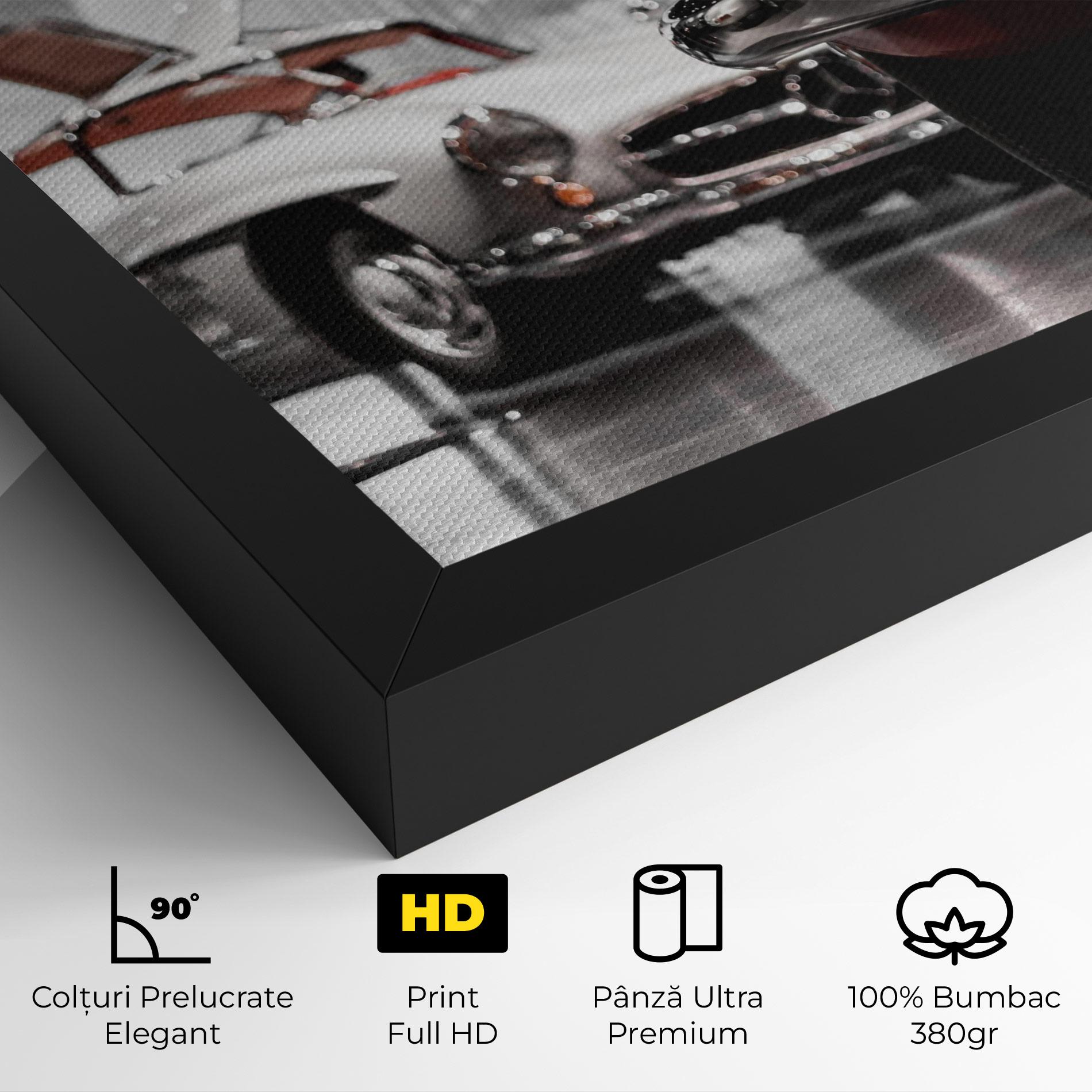 Tablou Canvas Vintage Red White mockup 4