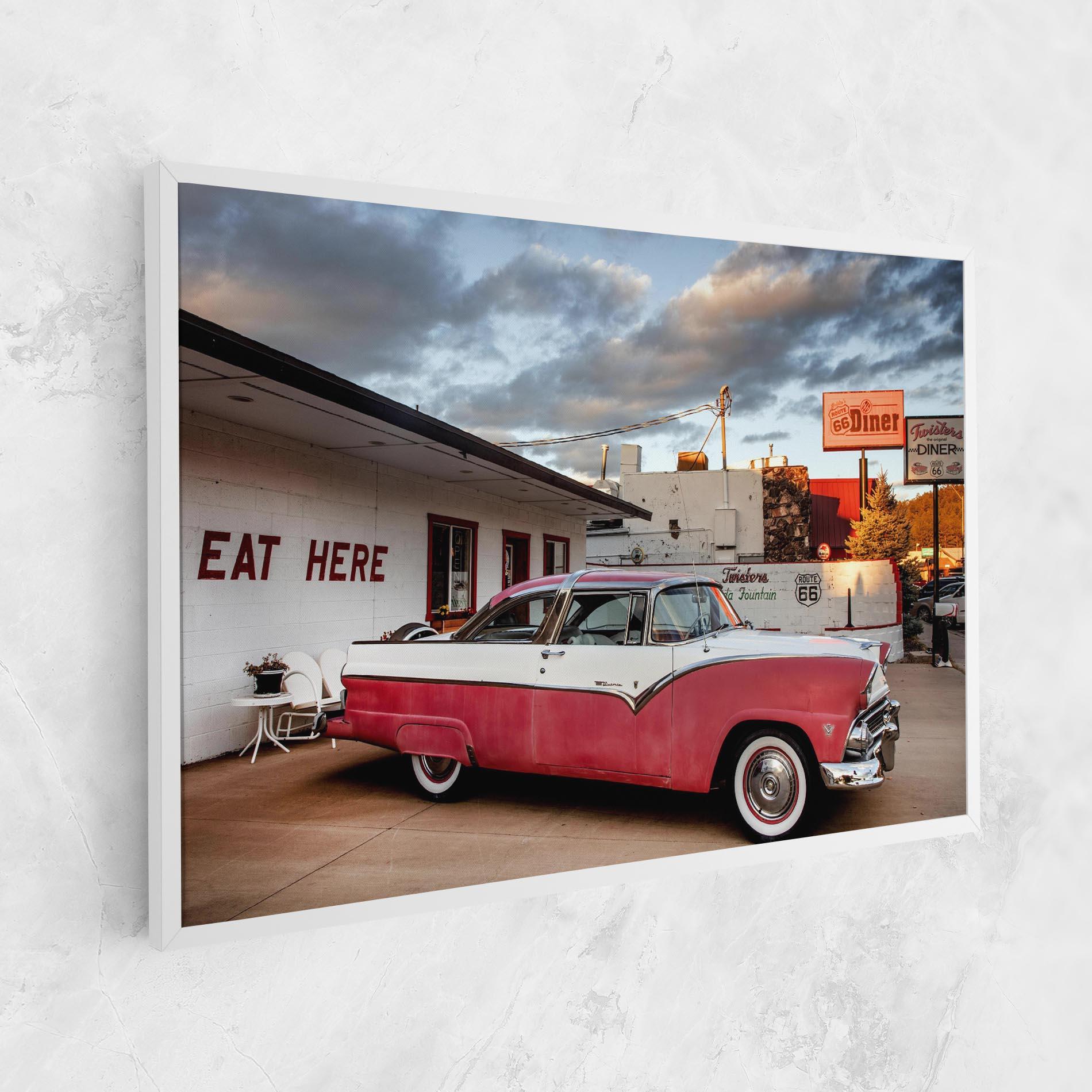 Tablou Canvas Cloud Old Car mockup 1