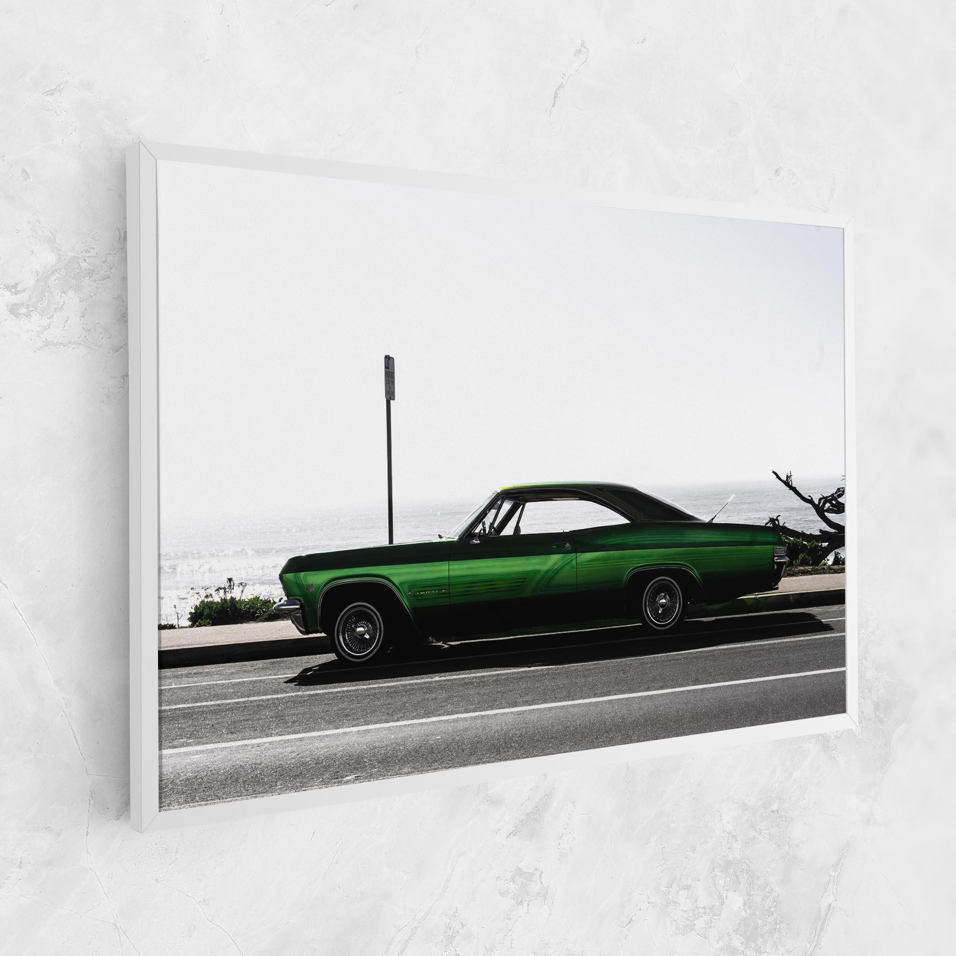 Tablou Canvas Nice Green Car mockup 1