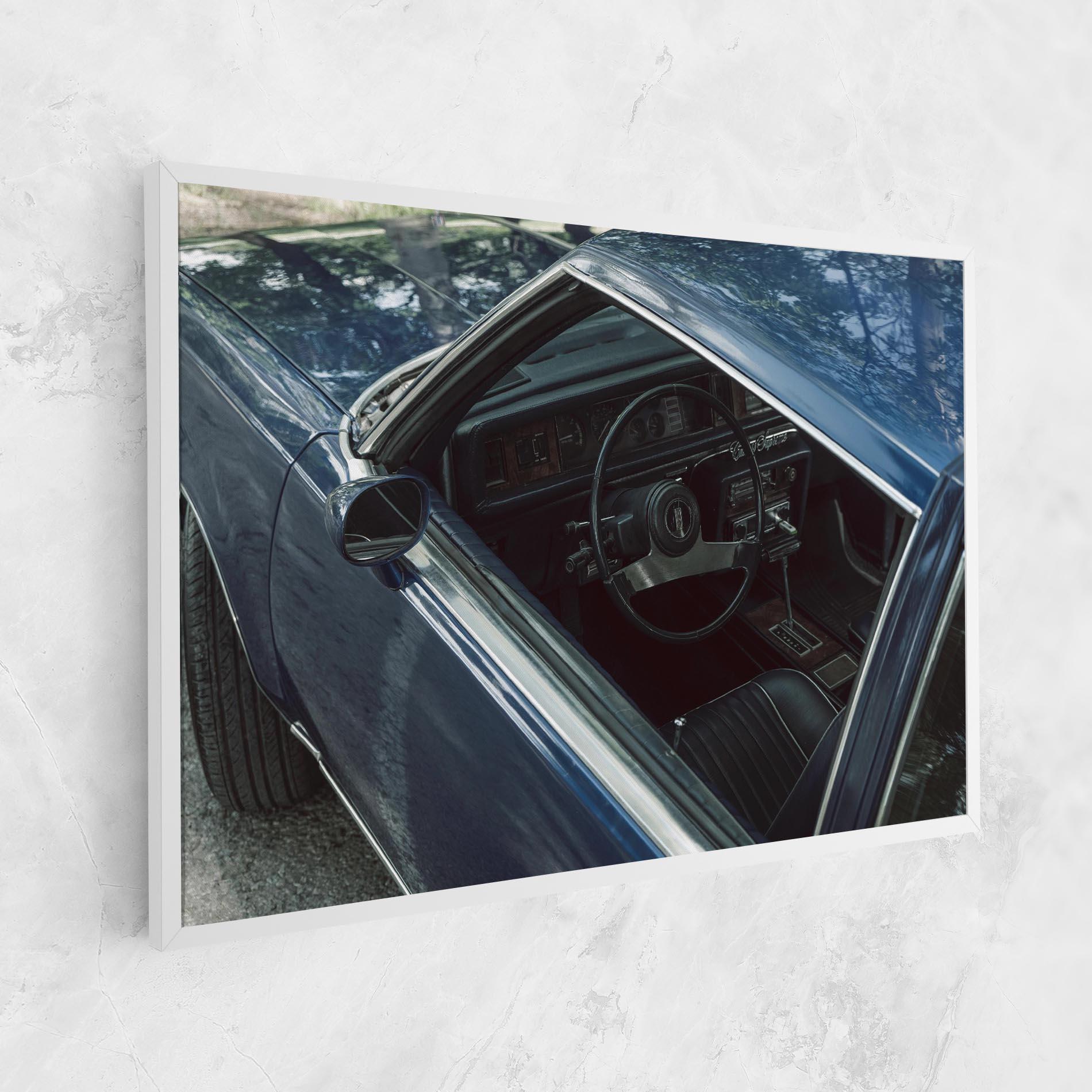 Tablou Canvas Old Blue Car mockup 1