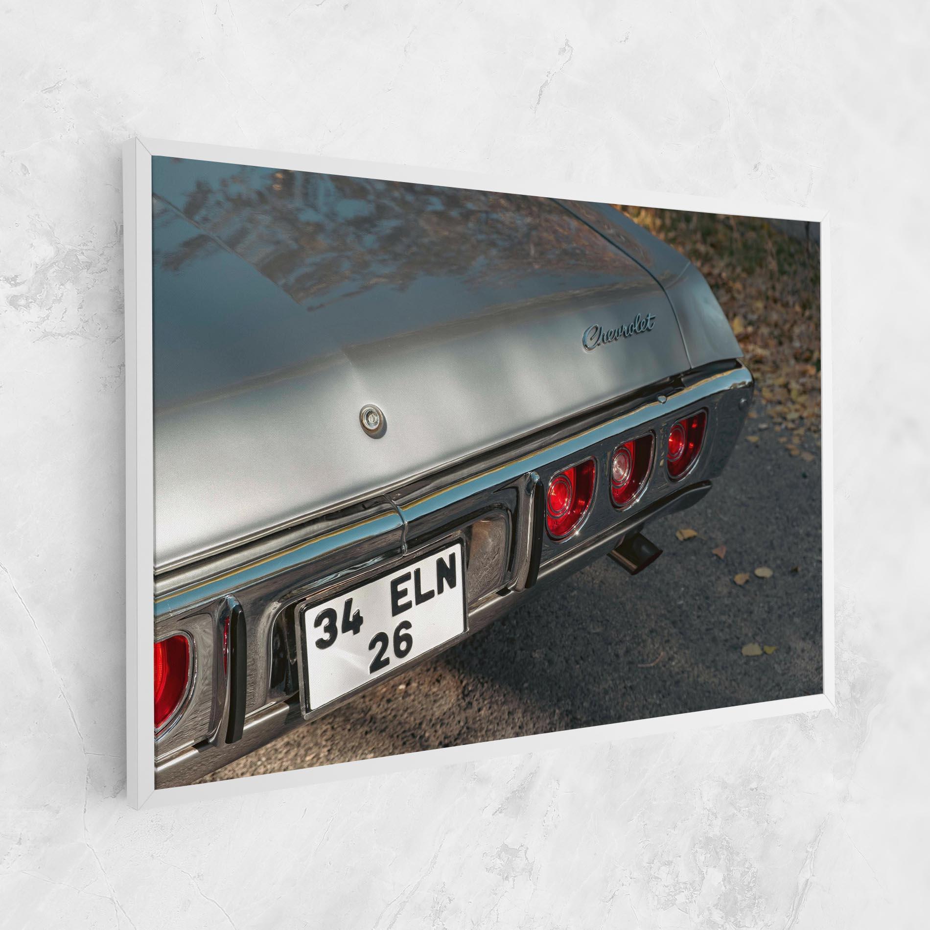 Tablou Canvas Old Grey Car mockup 1