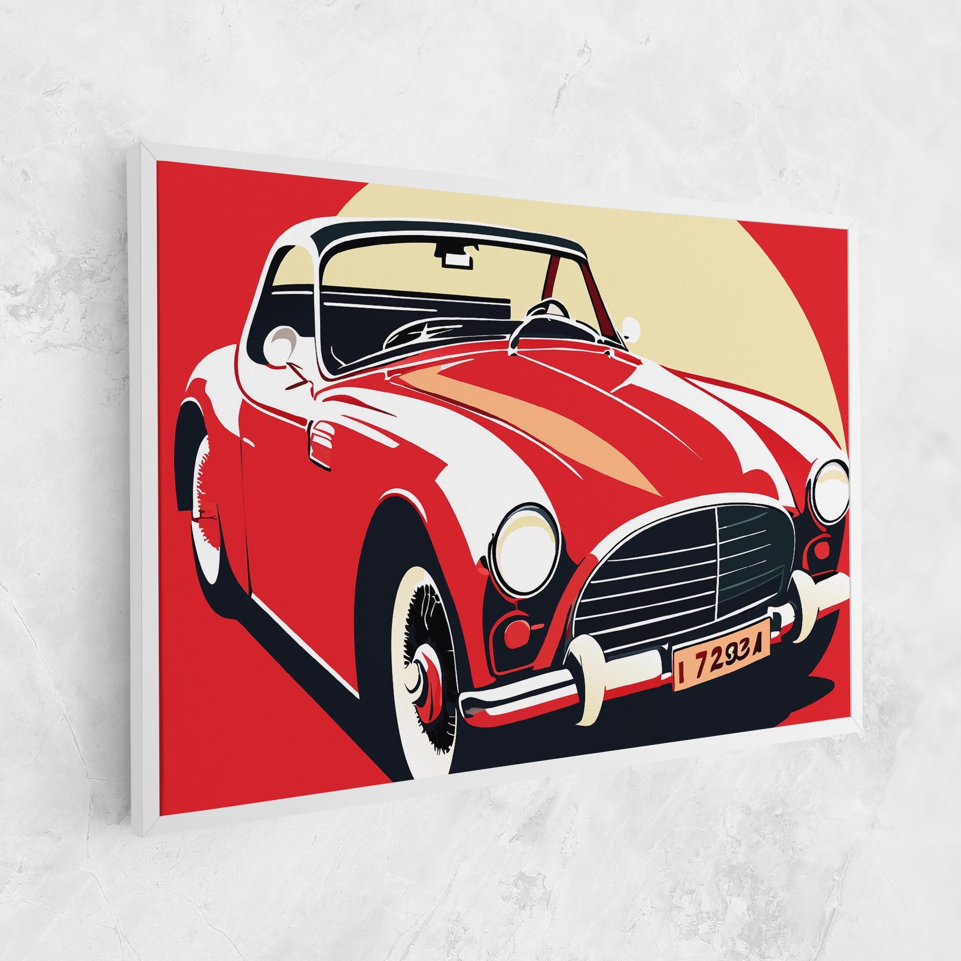 Tablou Canvas Red Vintage Car mockup 1