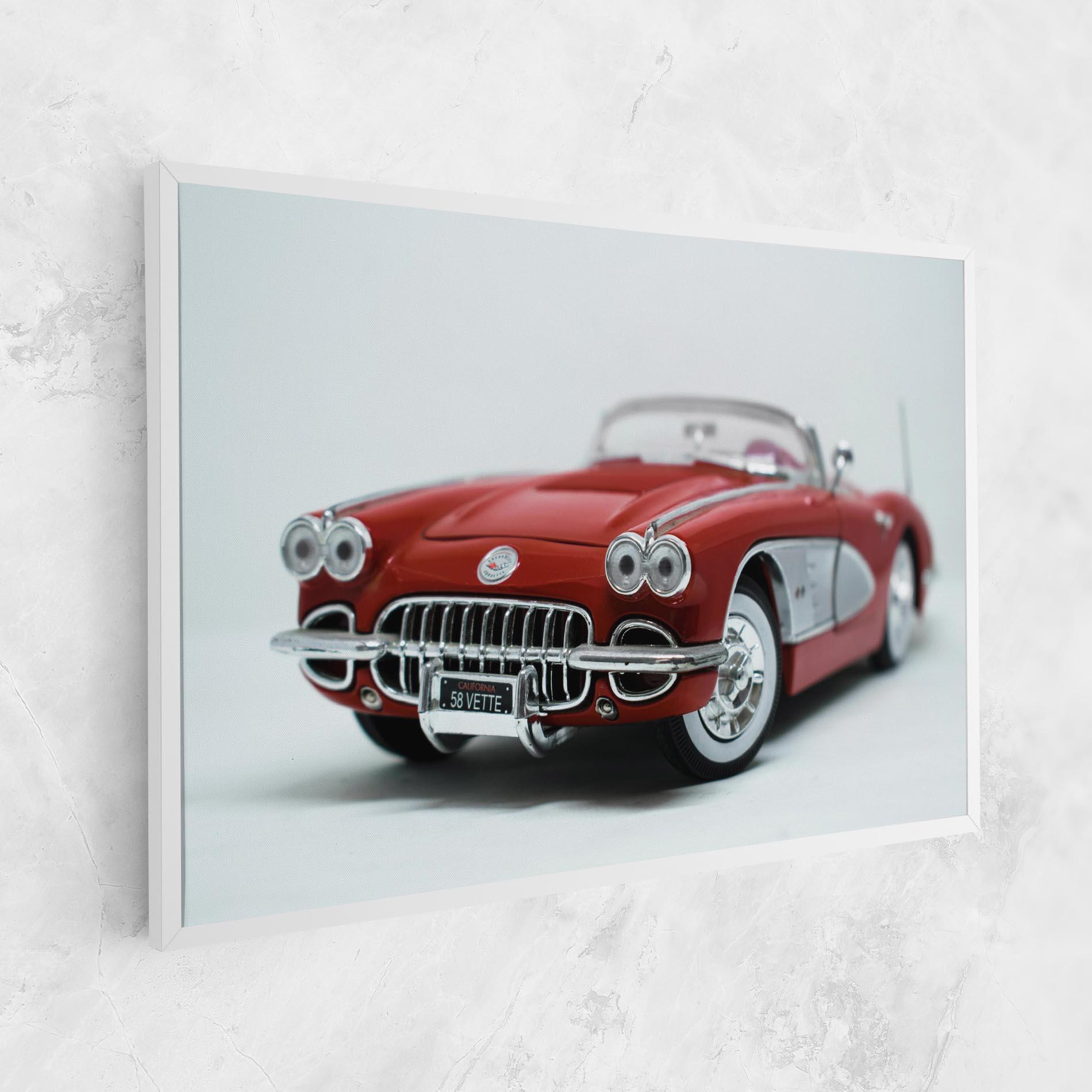 Tablou Canvas Vintage Red Car mockup 1