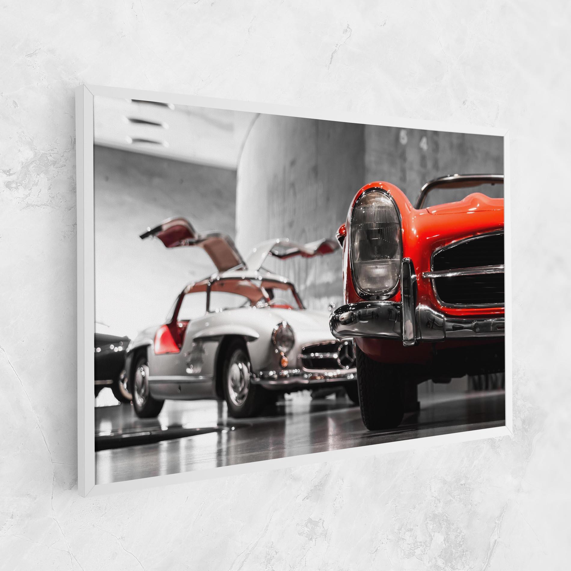 Tablou Canvas Vintage Red White mockup 1