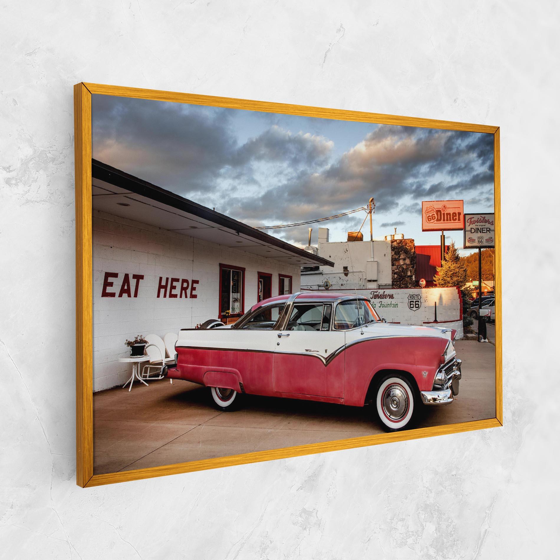 Tablou Canvas Cloud Old Car mockup 1