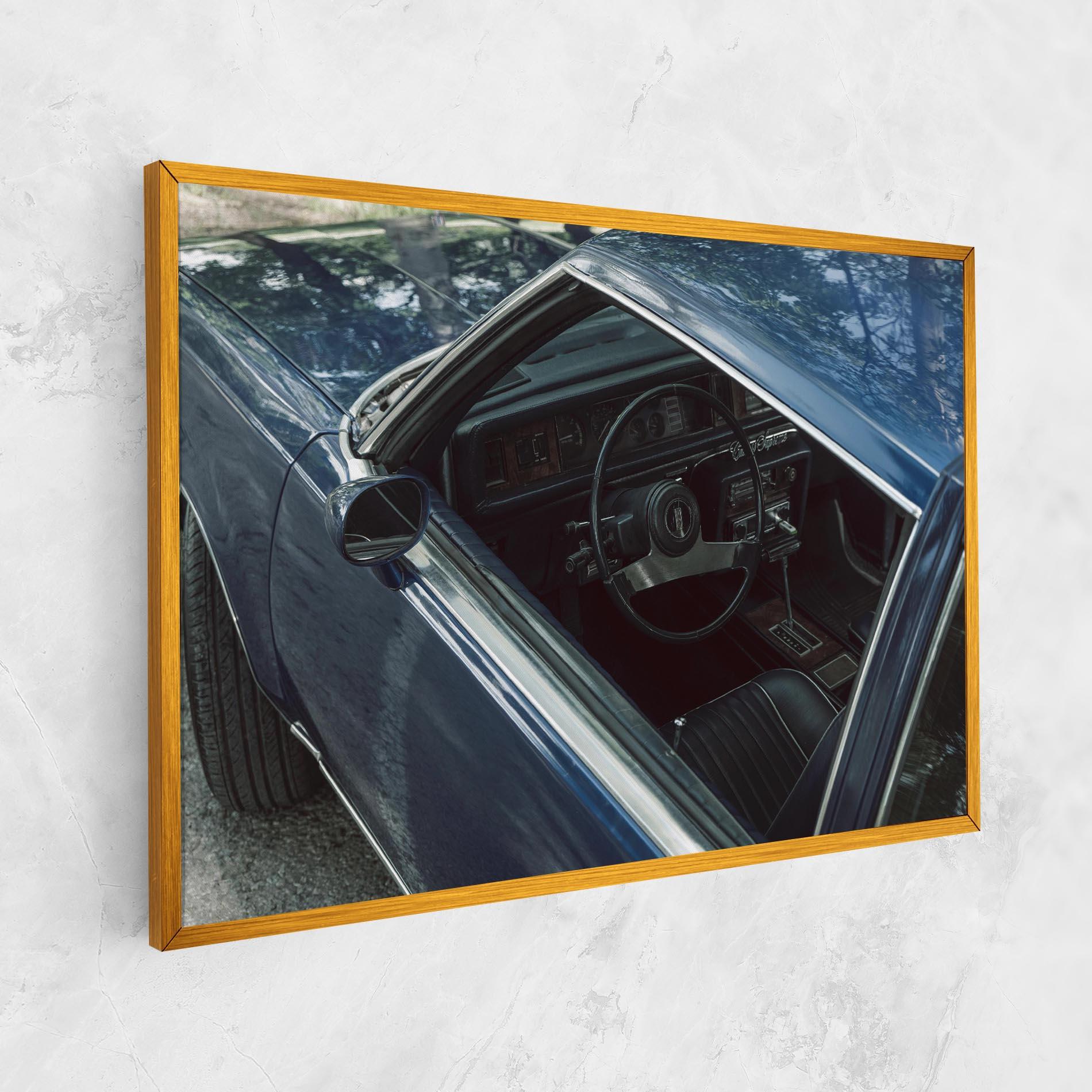 Tablou Canvas Old Blue Car mockup 1